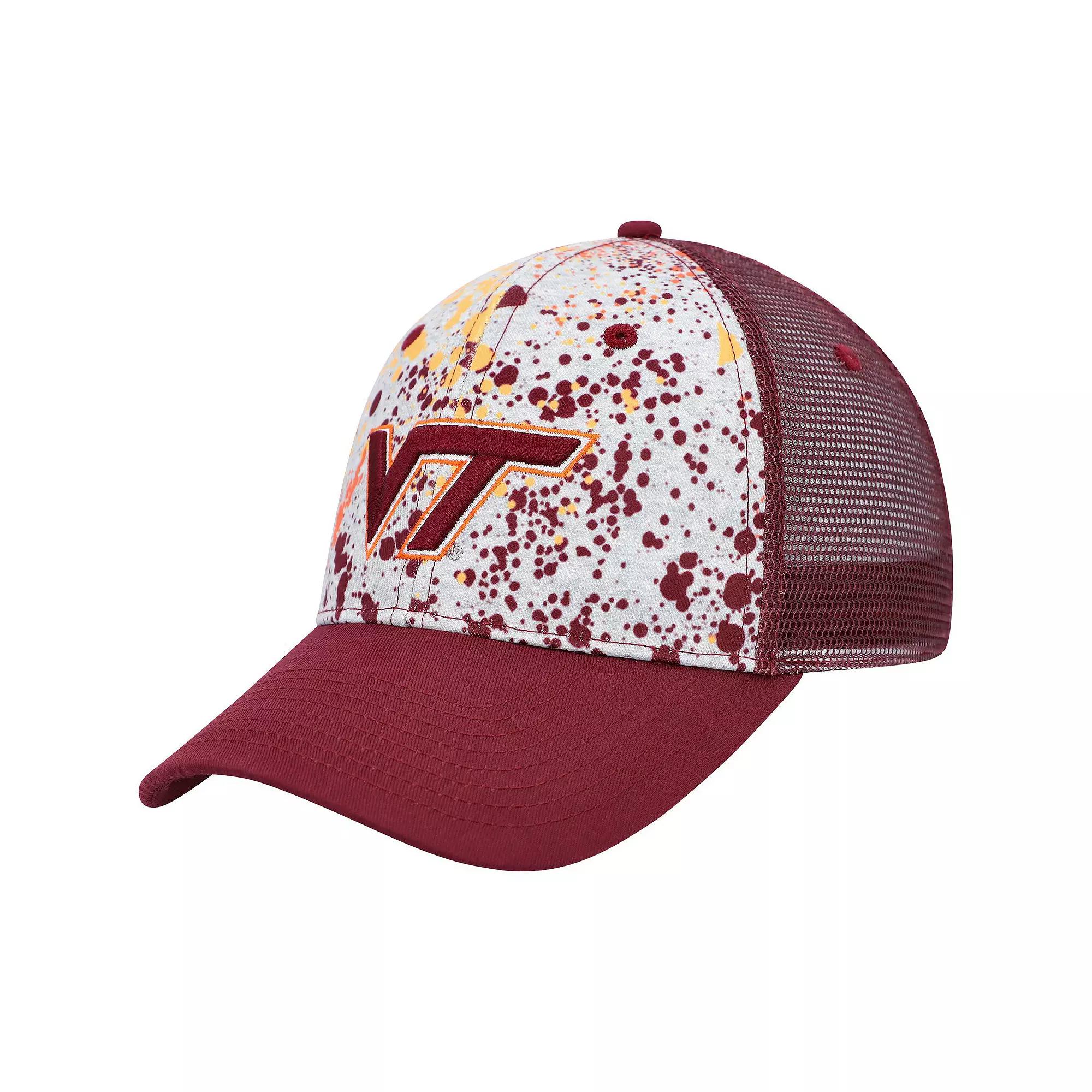 Men's Colosseum  Gray/Maroon Virginia Tech Hokies Love Fern Trucker Snapback Hat, Grey Product Image