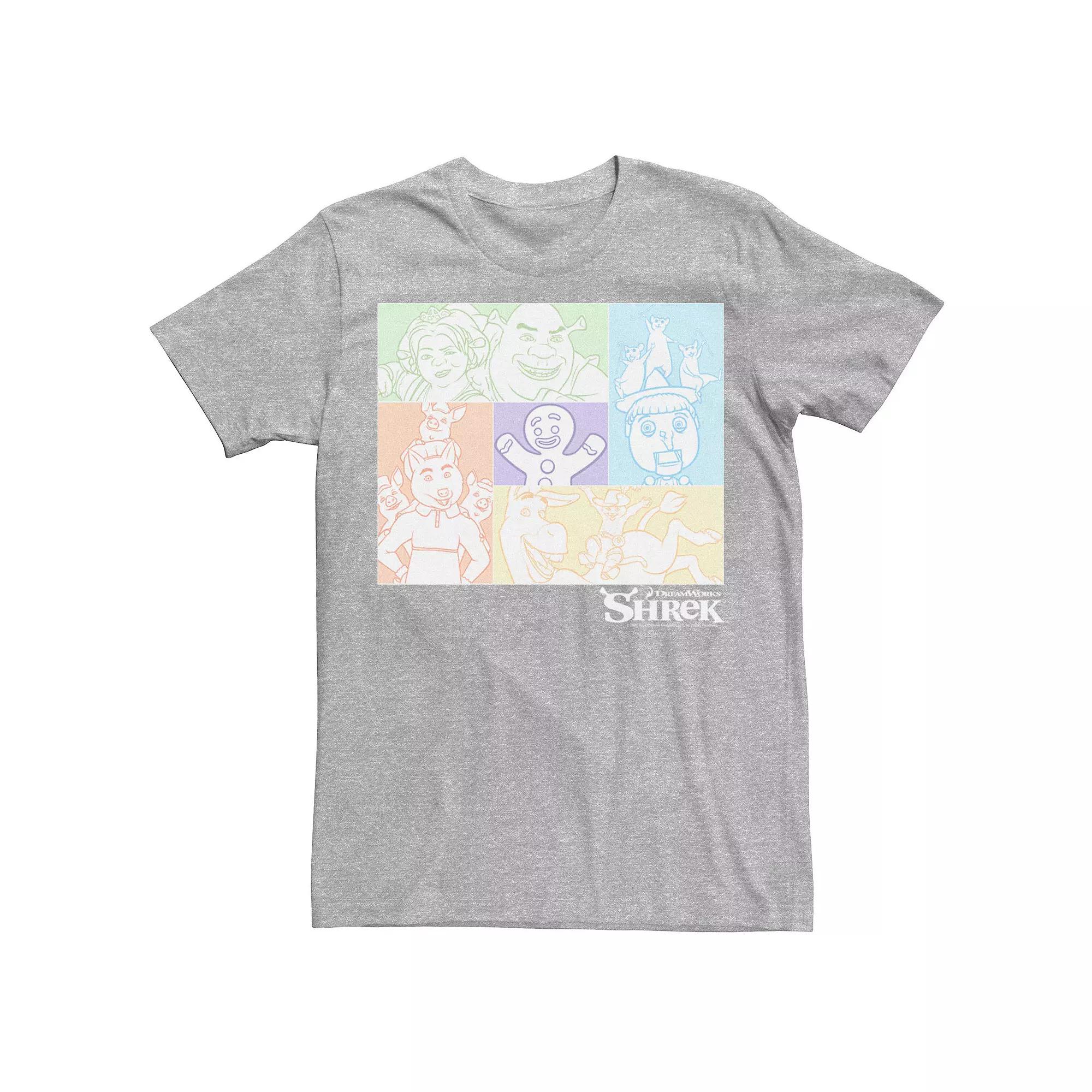 Men's Shrek Group Shot Pastel Box Up Tee,  Product Image