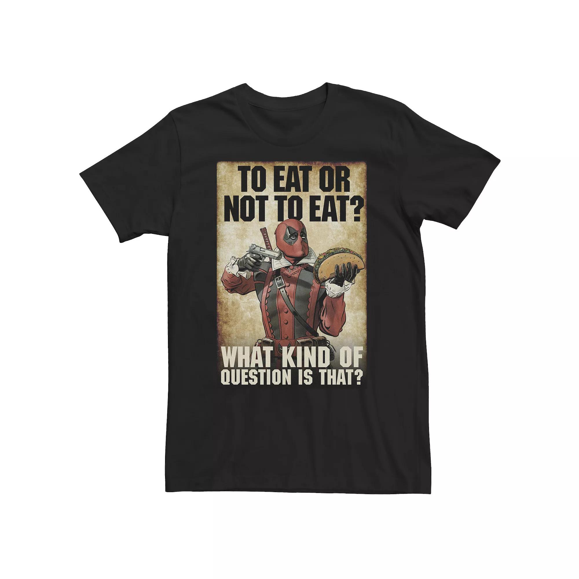 Big & Tall Marvel Deadpool "To Eat Or Not To Eat?" Tee, Men's,  Product Image