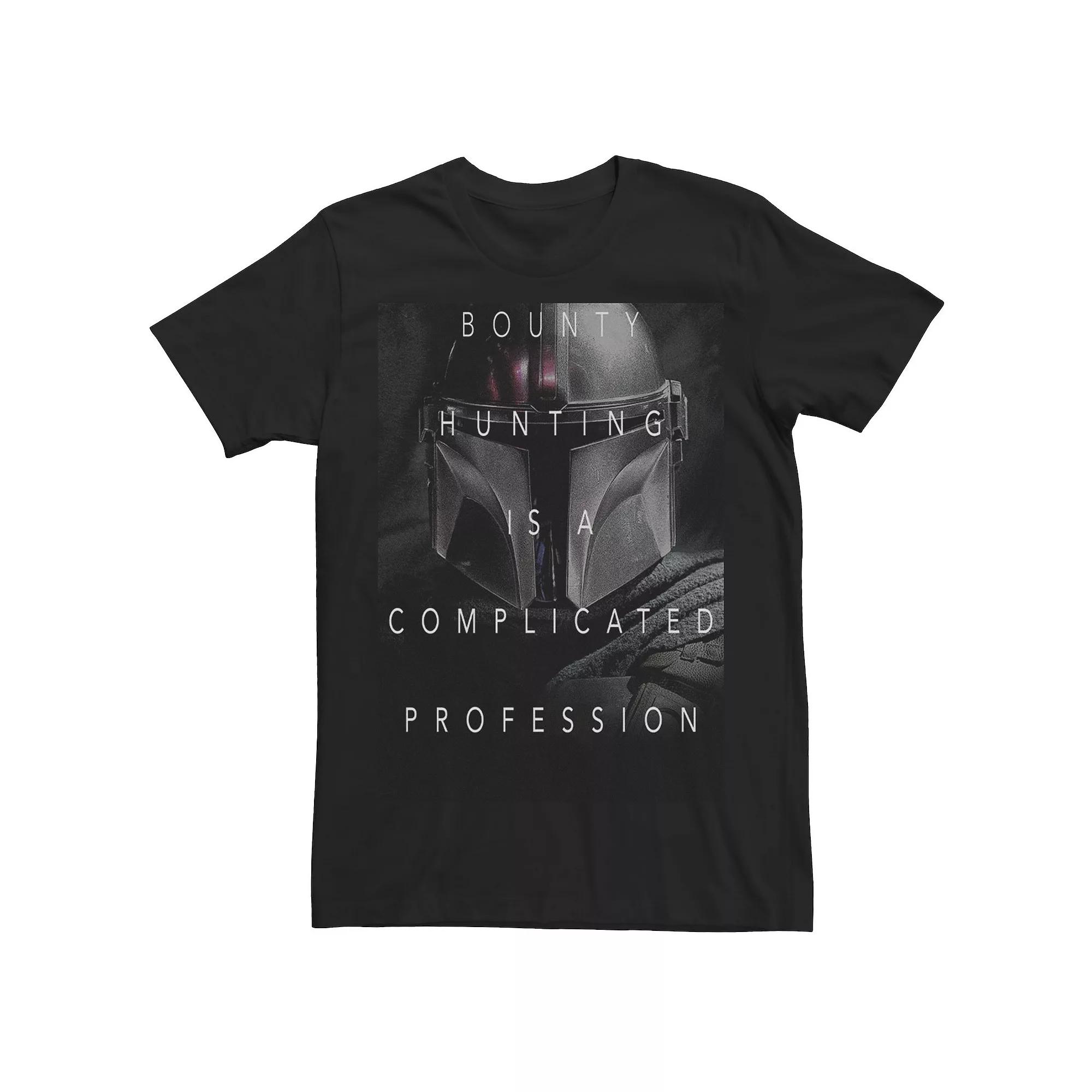 Men's Star Wars The Mandalorian Complicated Profession Dark Poster Tee,  Product Image