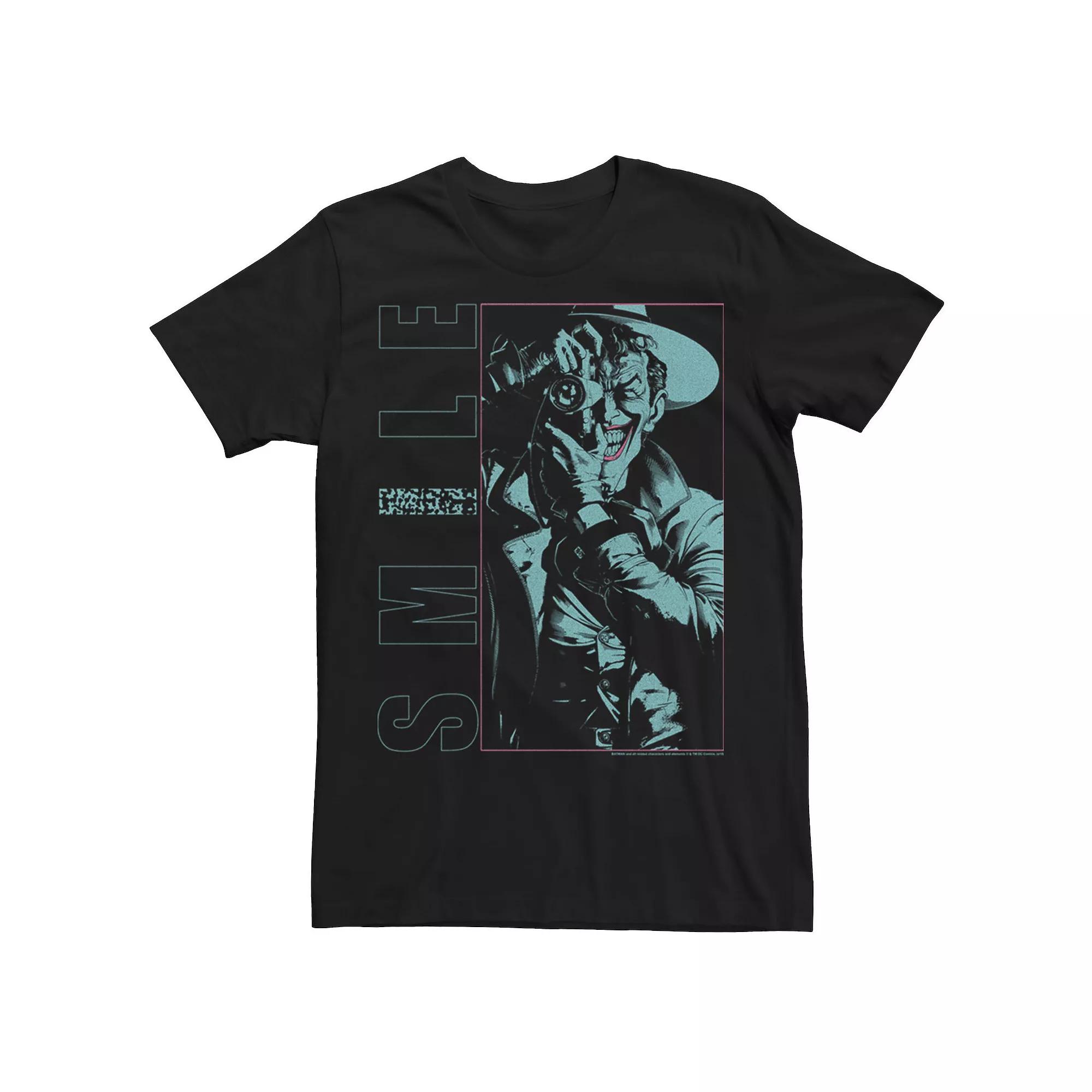 Men's Batman The Killing Joke Smile Joker Poster Tee,  Product Image