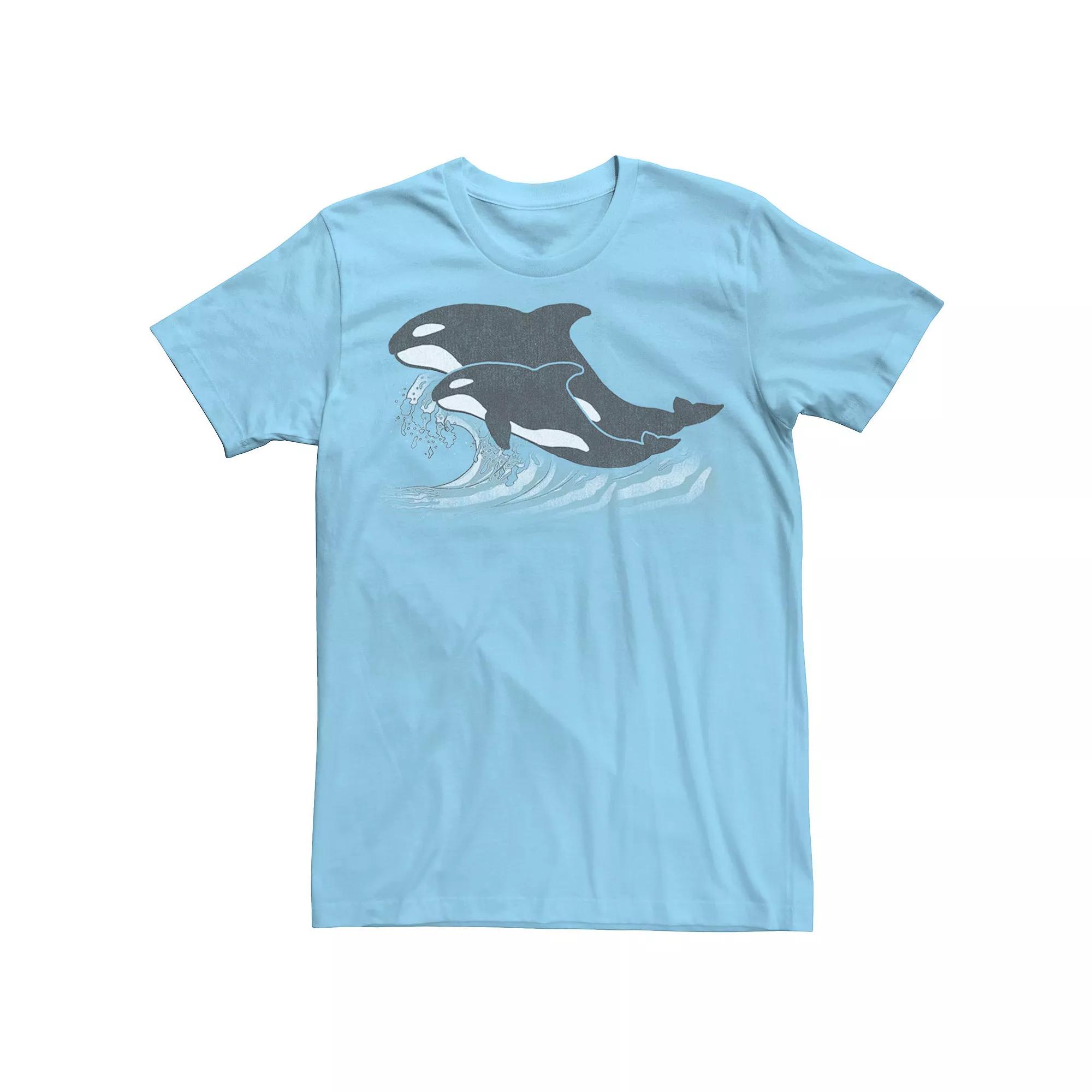 Men's Earth Day Orca Ocean Jump Tee,  Product Image