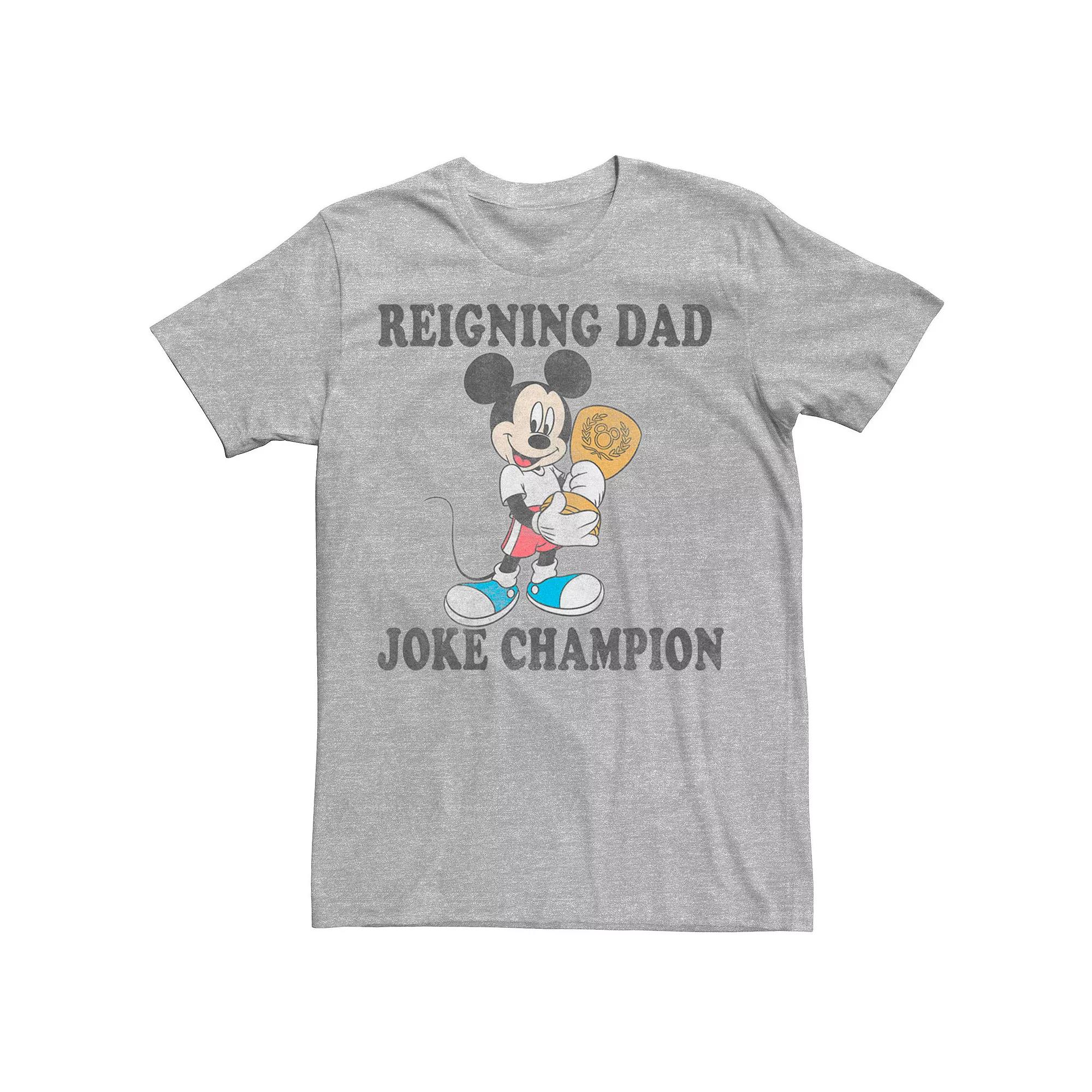 Big & Tall Disney Mickey Mouse "Reigning Dad Joke Champion" Graphic Tee, Men's,  Product Image