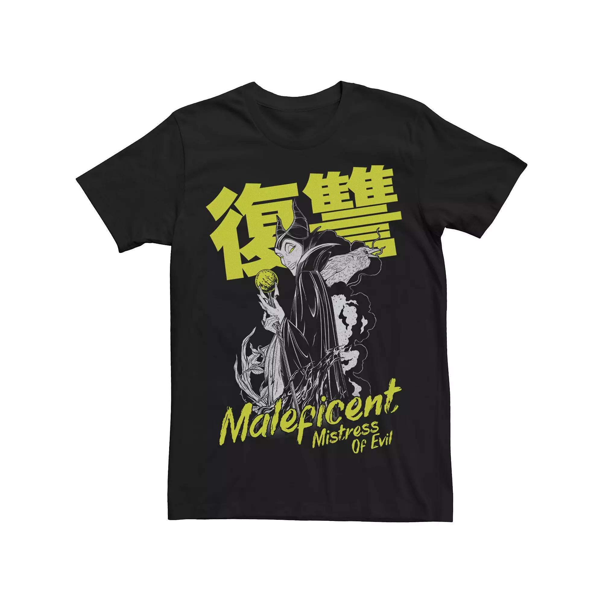 Disney's Sleeping Beauty Maleficent Men's Mistress Of Evil Kanji Portrait Tee,  Product Image