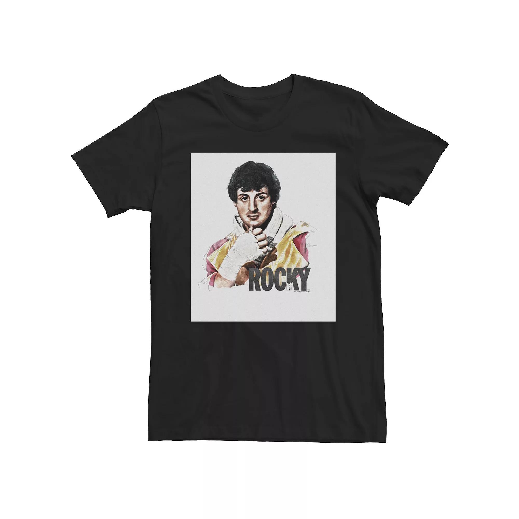 Men's Rocky The Champion Painted Portrait Logo Poster Tee,  Product Image