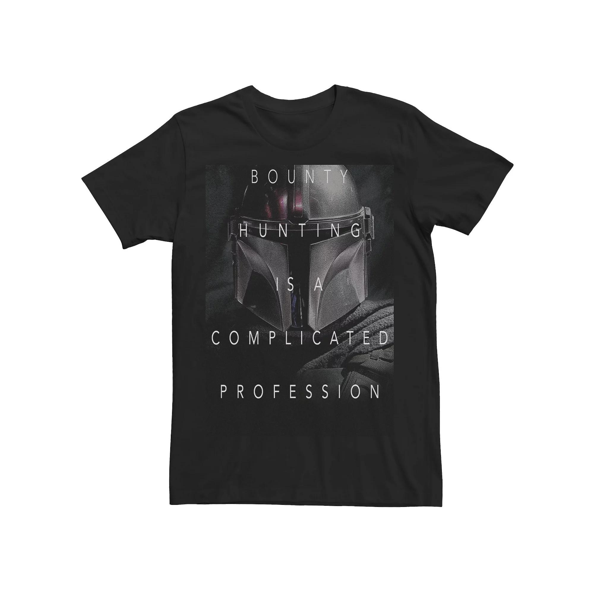 Men's Star Wars The Mandalorian Complicated Profession Dark Poster Tee,  Product Image