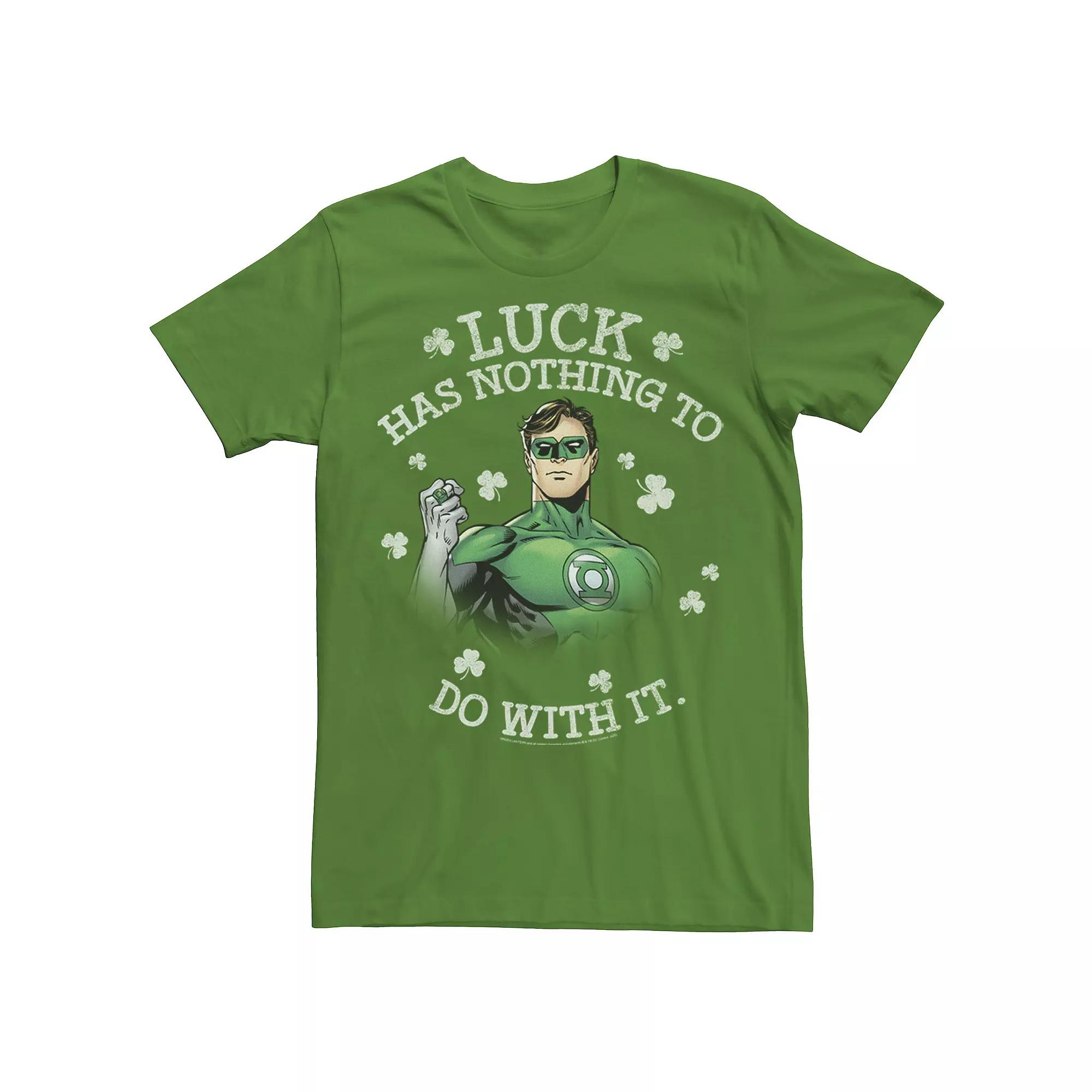 Men's DC Comics St. Patrick's Day Green Lantern Luck Has Nothing Tee,  Product Image