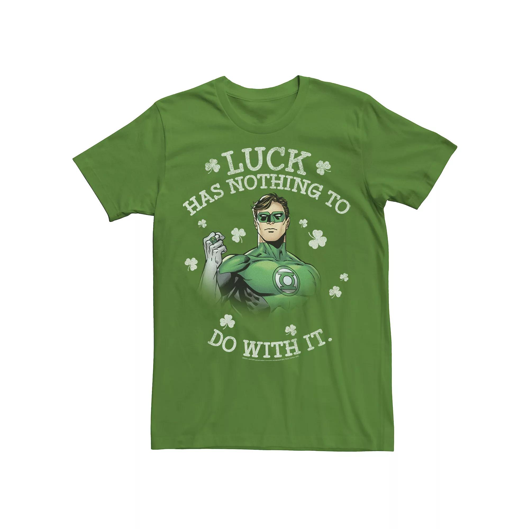 Men's DC Comics St. Patrick's Day Green Lantern Luck Has Nothing Tee,  Product Image