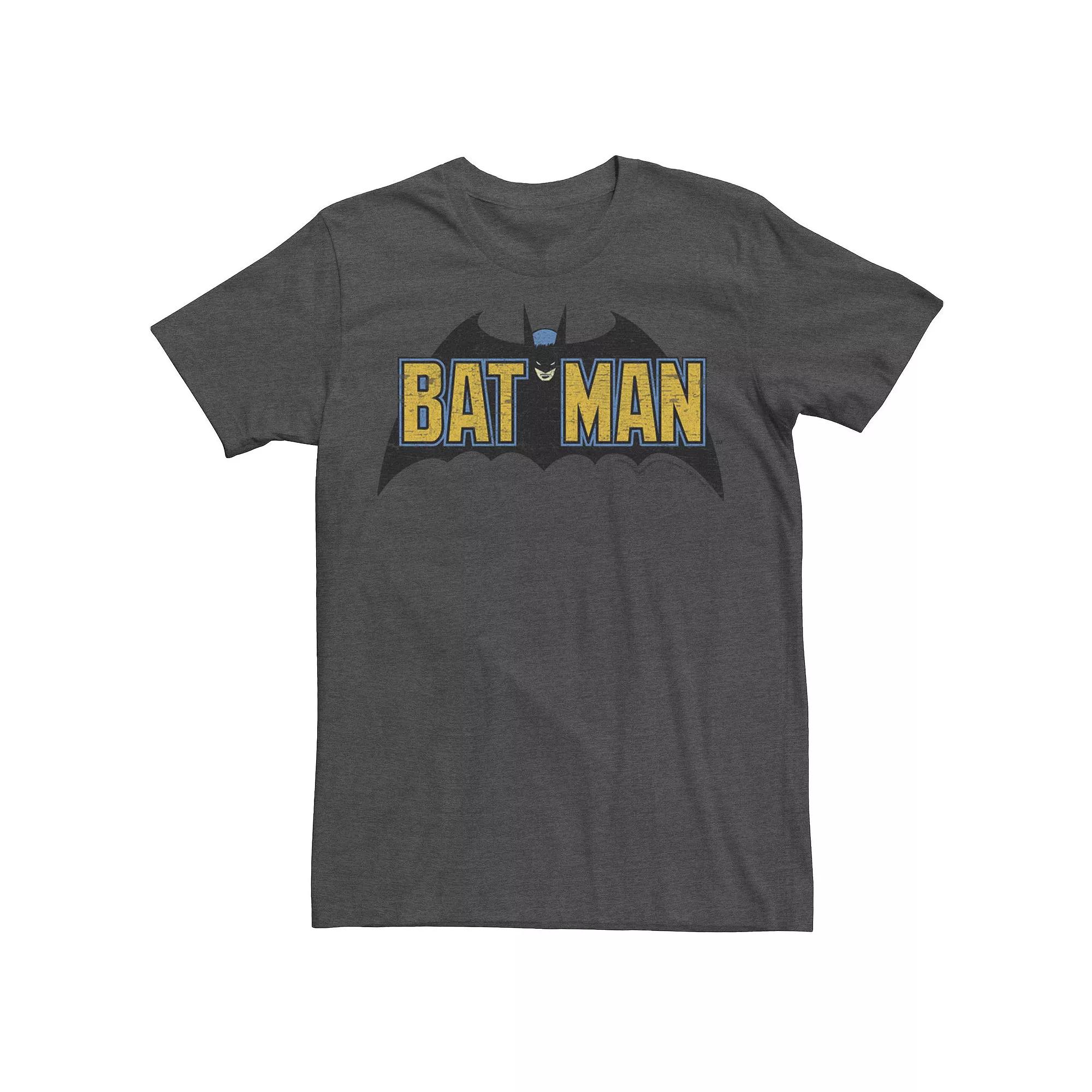Men's DC Comics Batman Distressed Vintage Text Logo Tee,  Product Image
