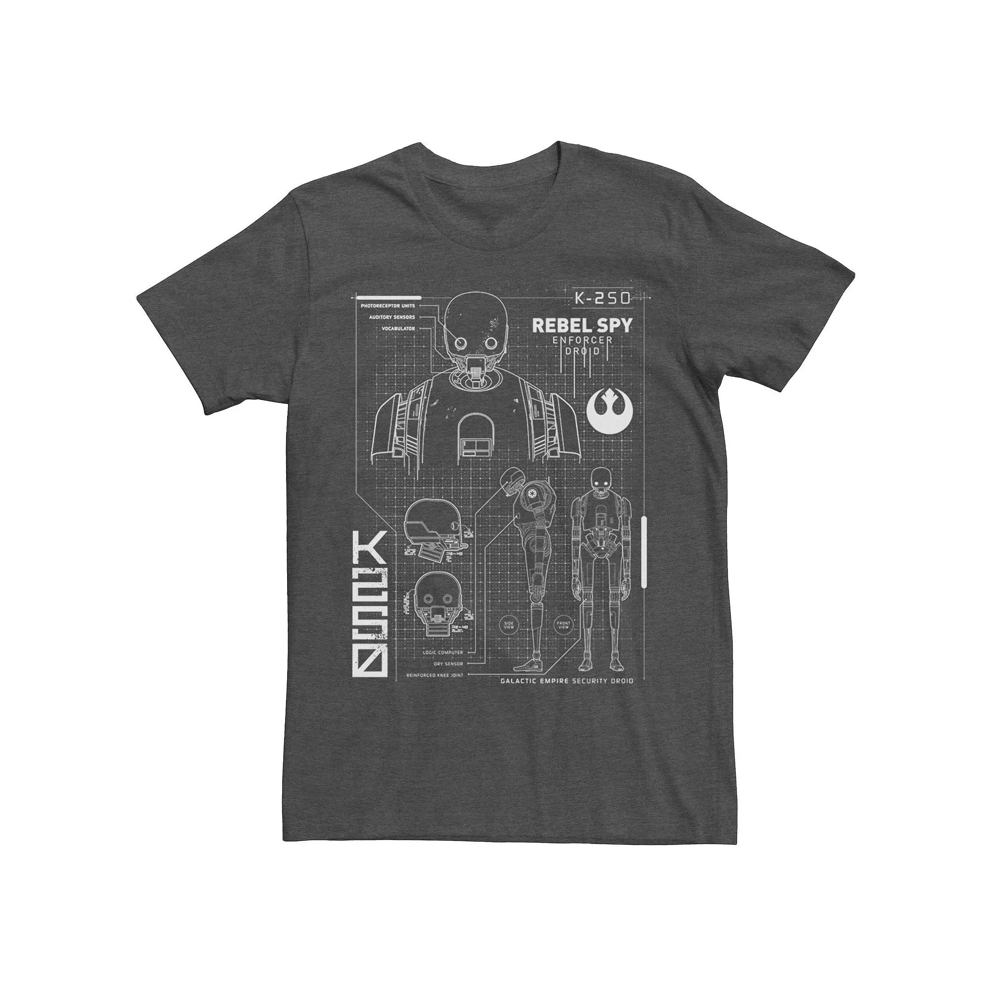 Men's Star Wars K2SO Schematic Tee,  Product Image