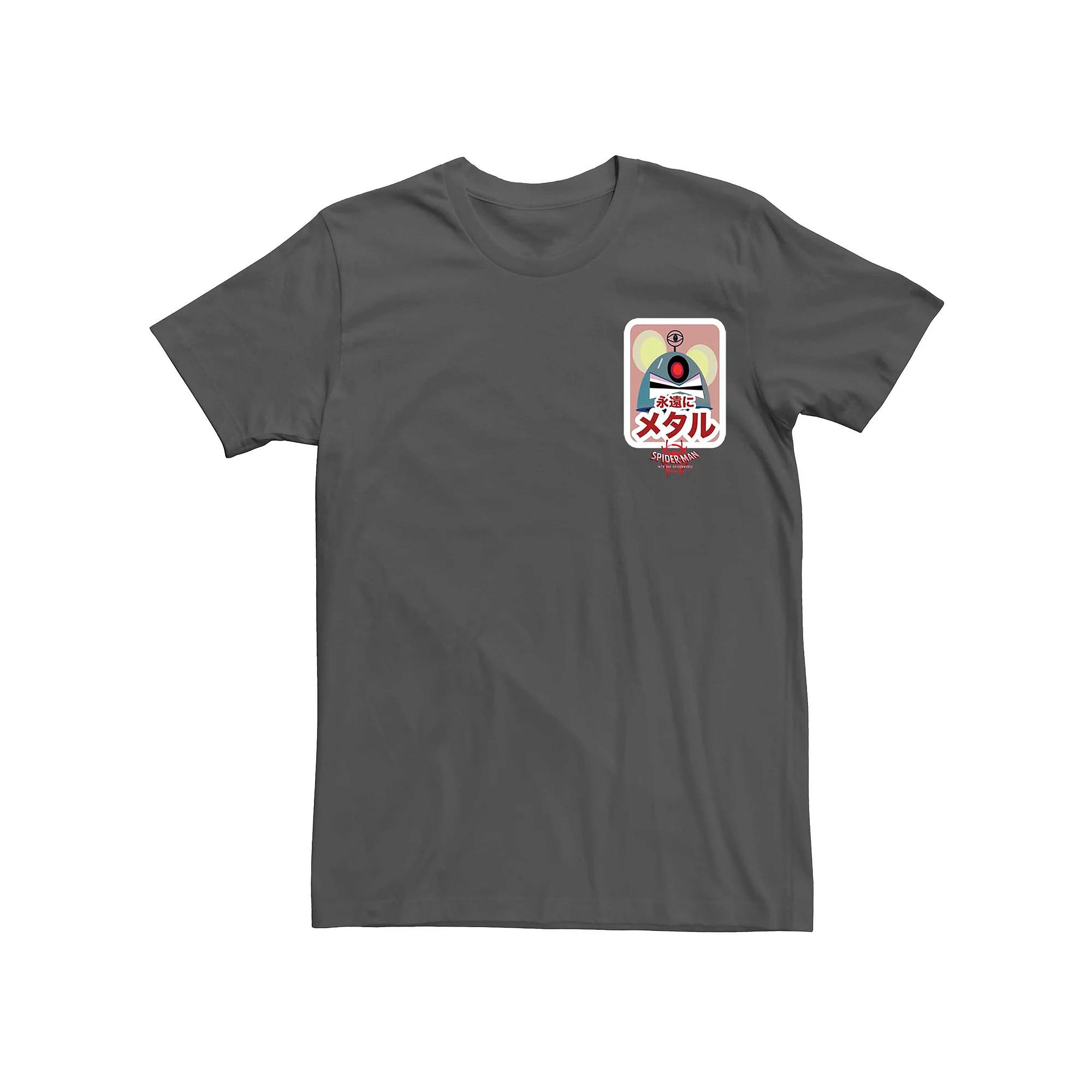 Men's Marvel's Spider-Man Peni Parker Robot Mouse Sticker Pocket Tee,  Product Image
