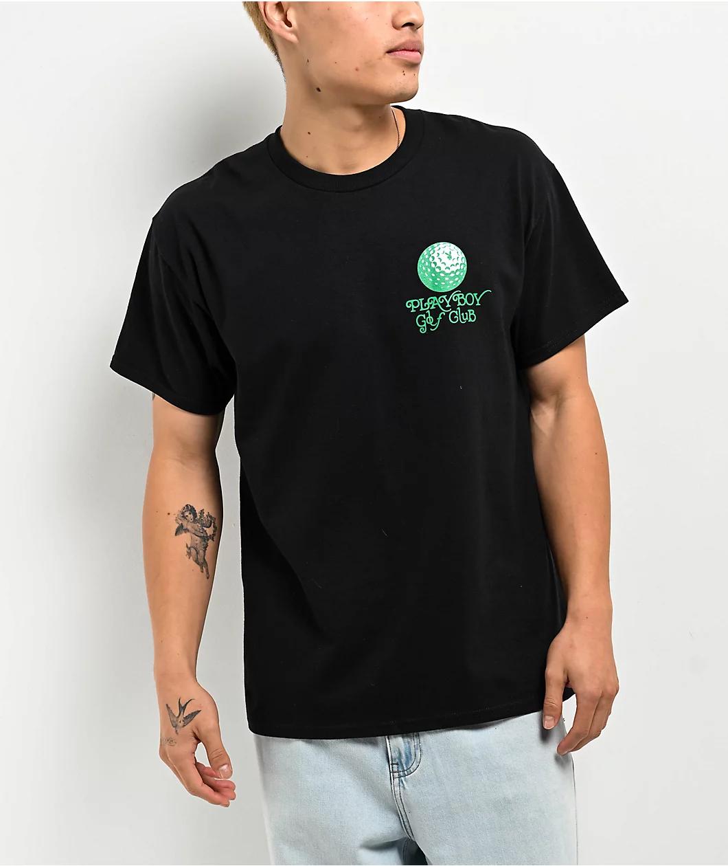 Color Bars X Playboy Golf Core Black T-Shirt Product Image
