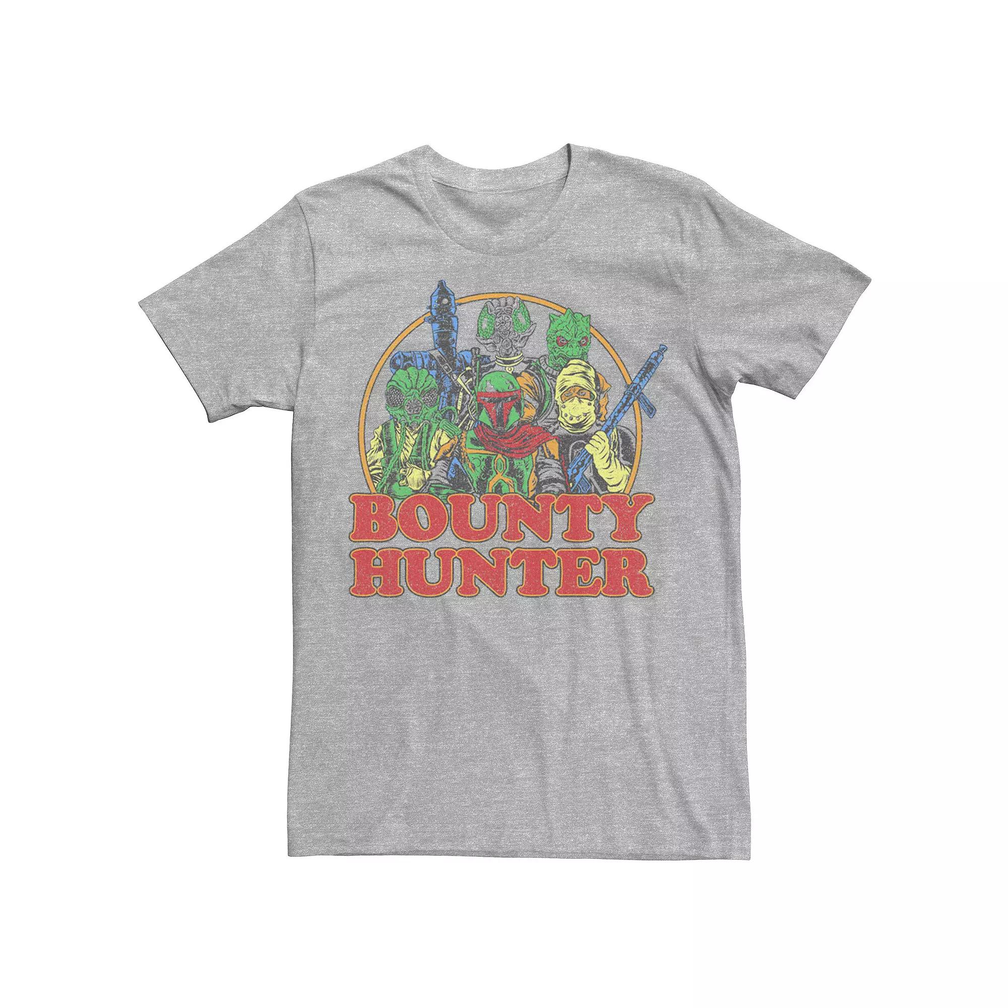 Men's Star Wars Boba Fett Group Shot Bounty Hunter Circle Shot Tee,  Product Image