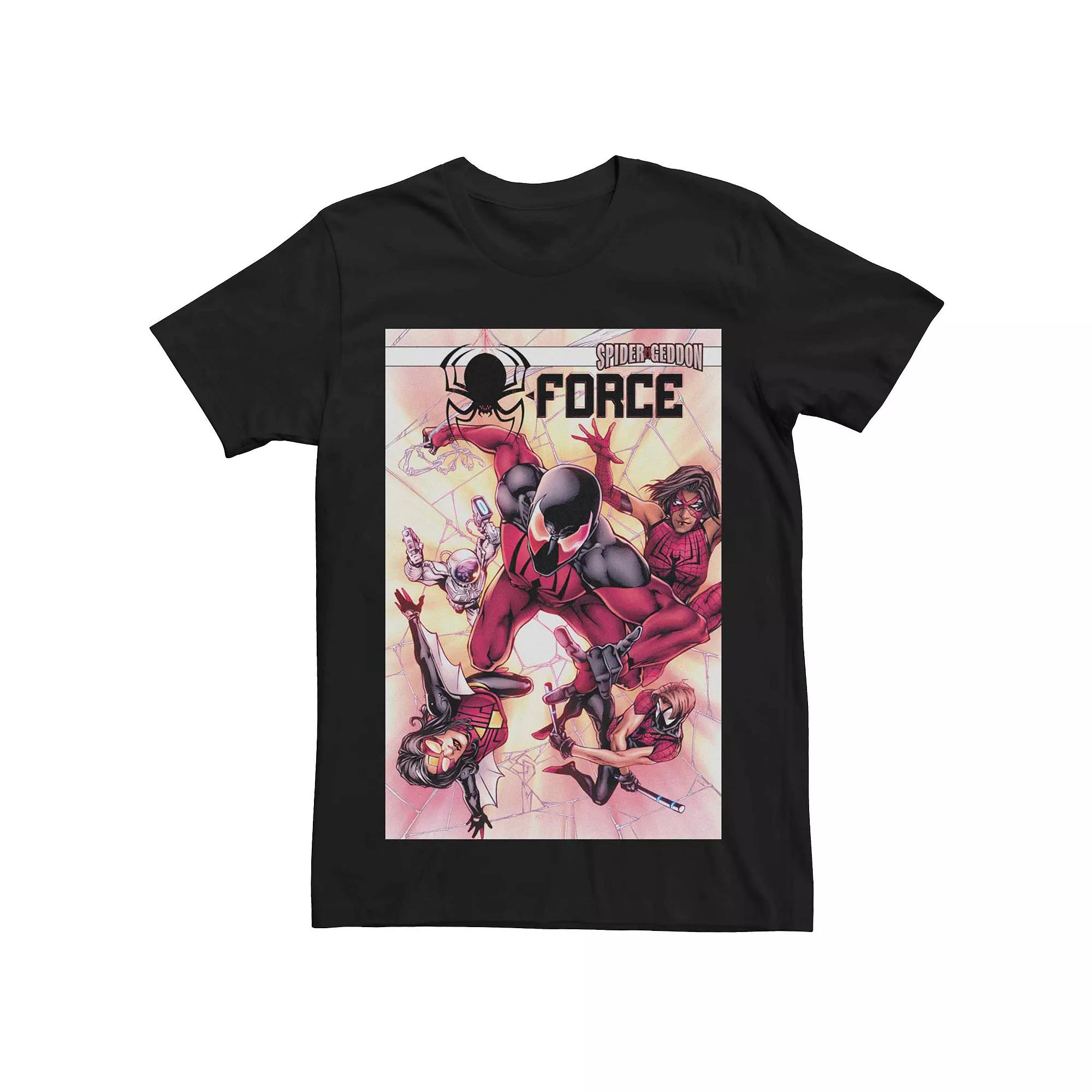 Men's Marvel's Spider-Geddon Spider-Force #1 Comic Cover Tee, Size: Large, Black Product Image