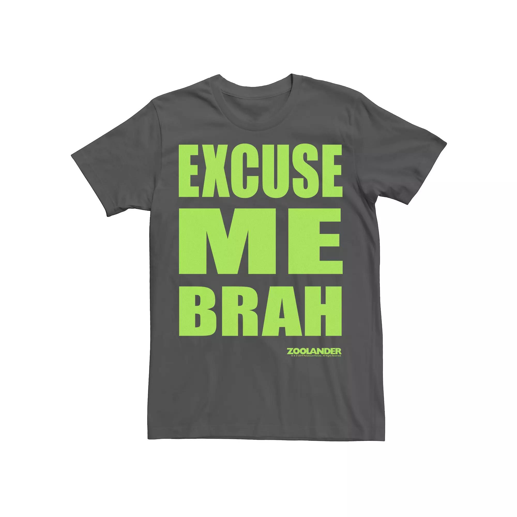 Men's Zoolander Excuse Me Brah Text Tee,  Product Image
