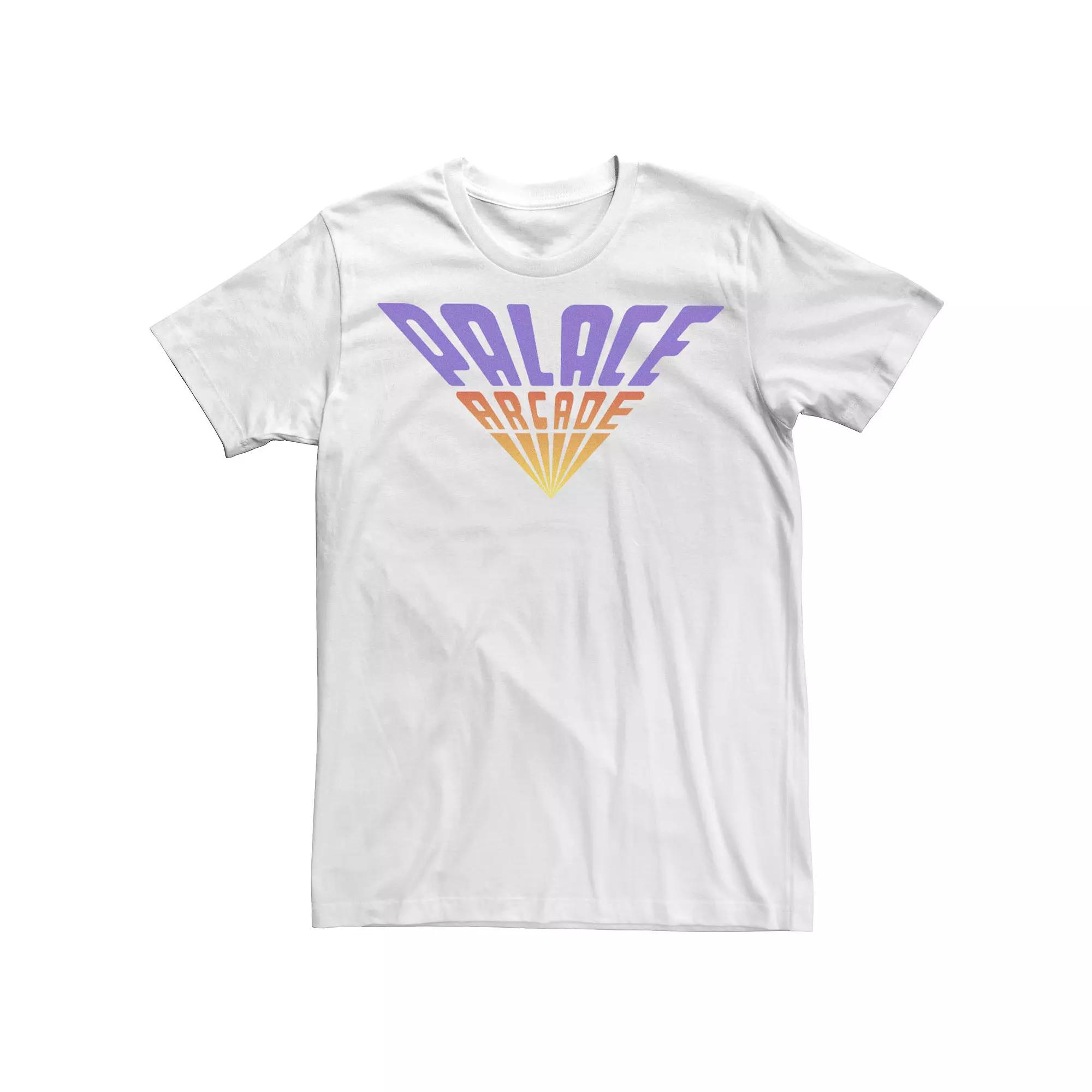 Men's Netflix Stranger Things Palace Arcade Retro Logo Tee, Size: Small, White Product Image