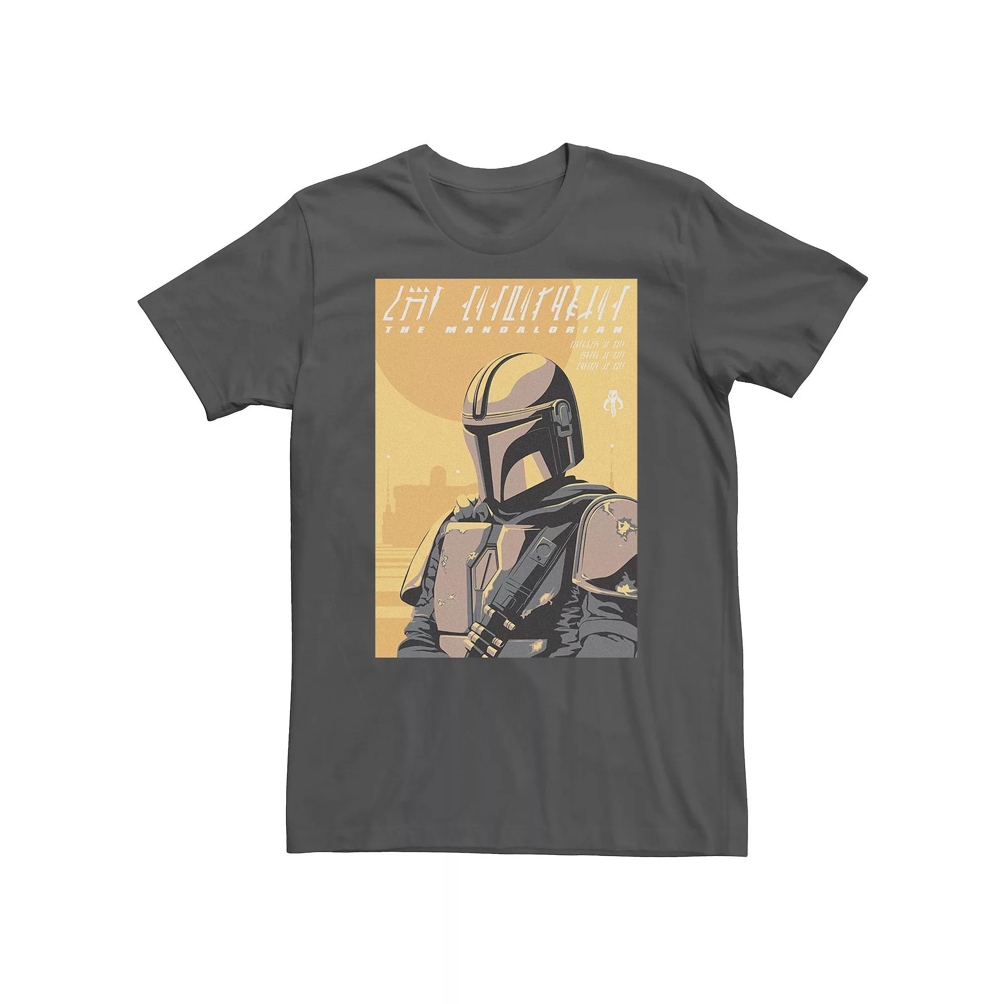 Men's The Mandalorian Bounty Hunter Tee, Size: Medium, Grey Product Image