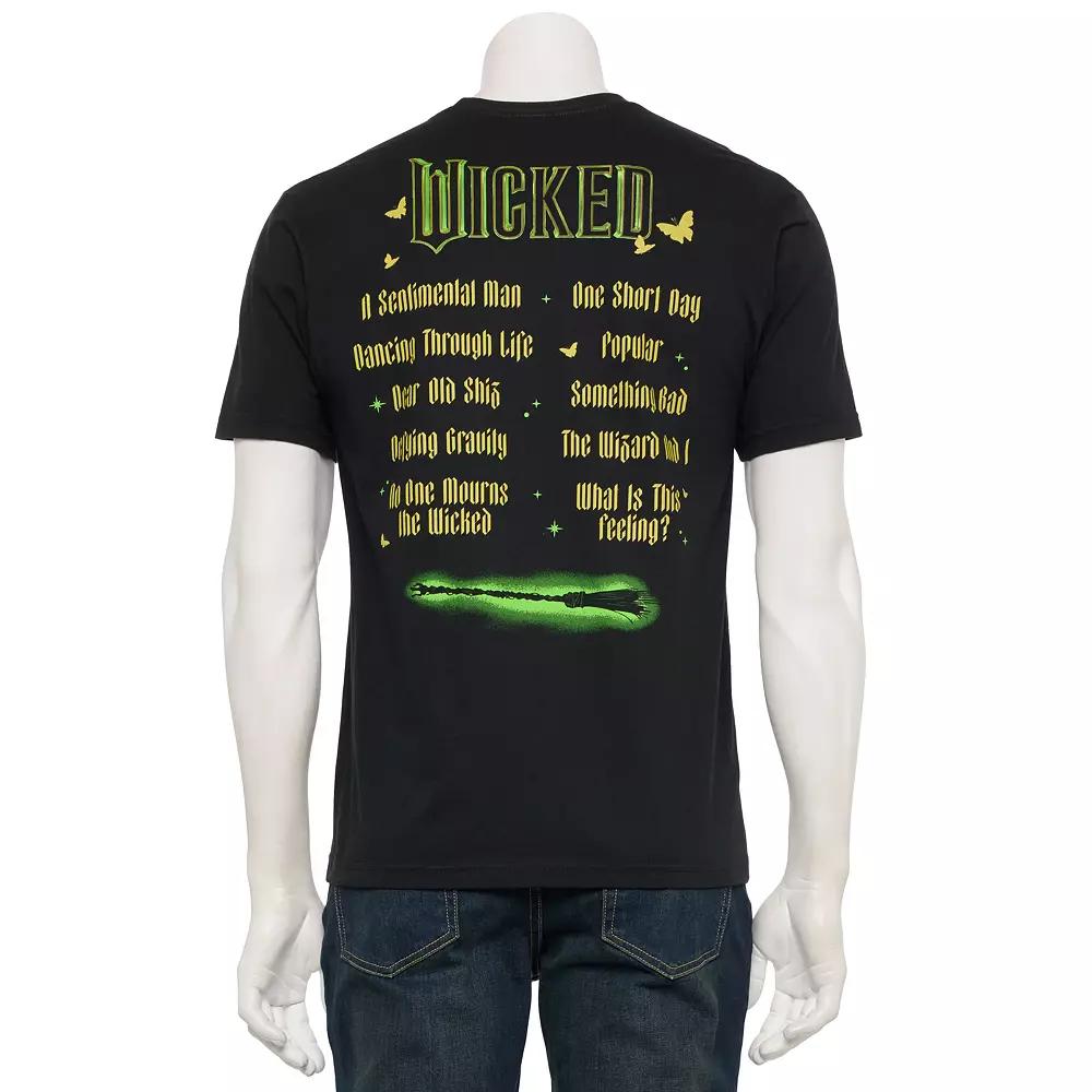 Men's Wicked Title Logo And Soundtrack Graphic Tee, Size: XL, Black Product Image