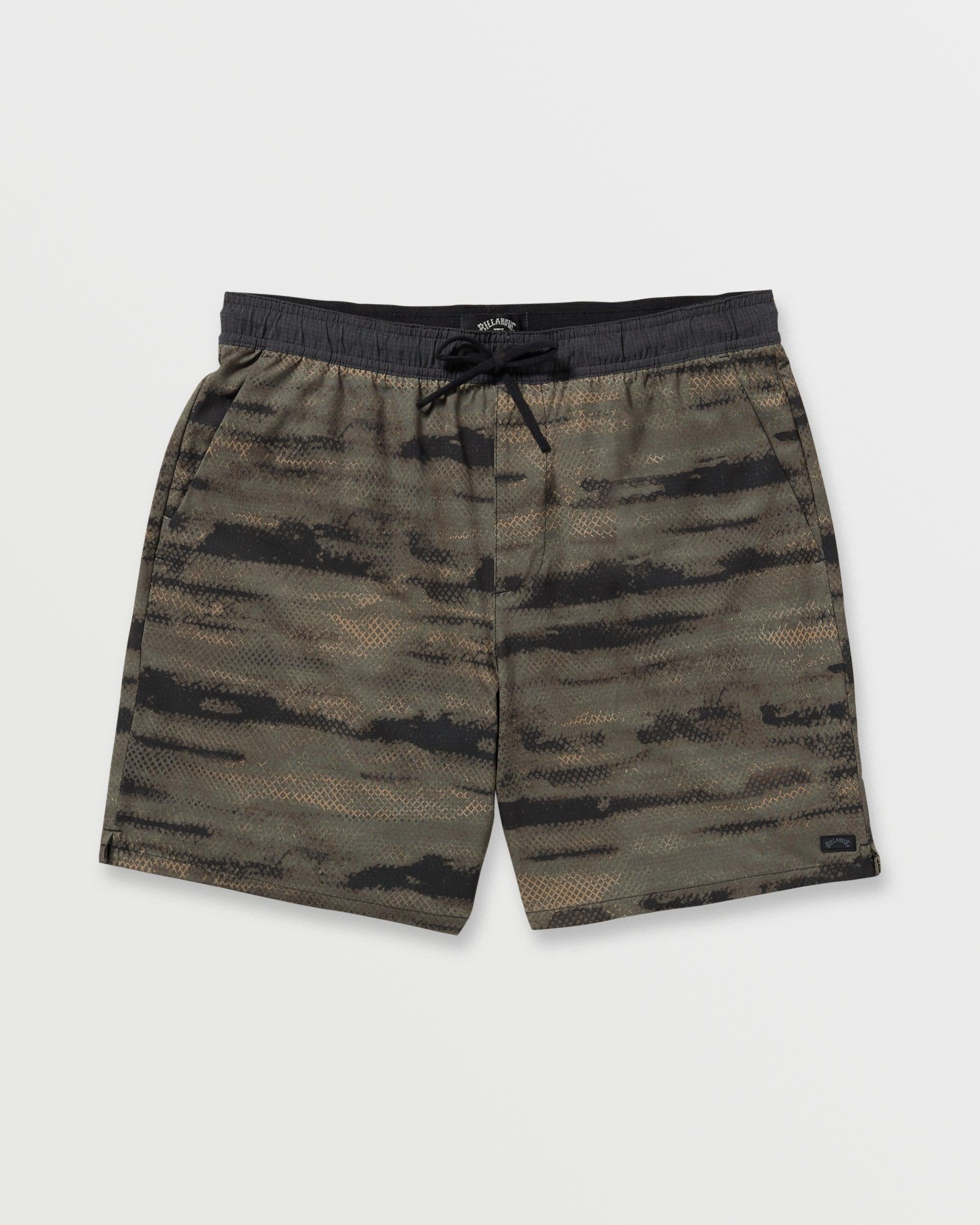 Surftrek Perforated Elastic 17" Hybrid Shorts - Dark Military Male Product Image