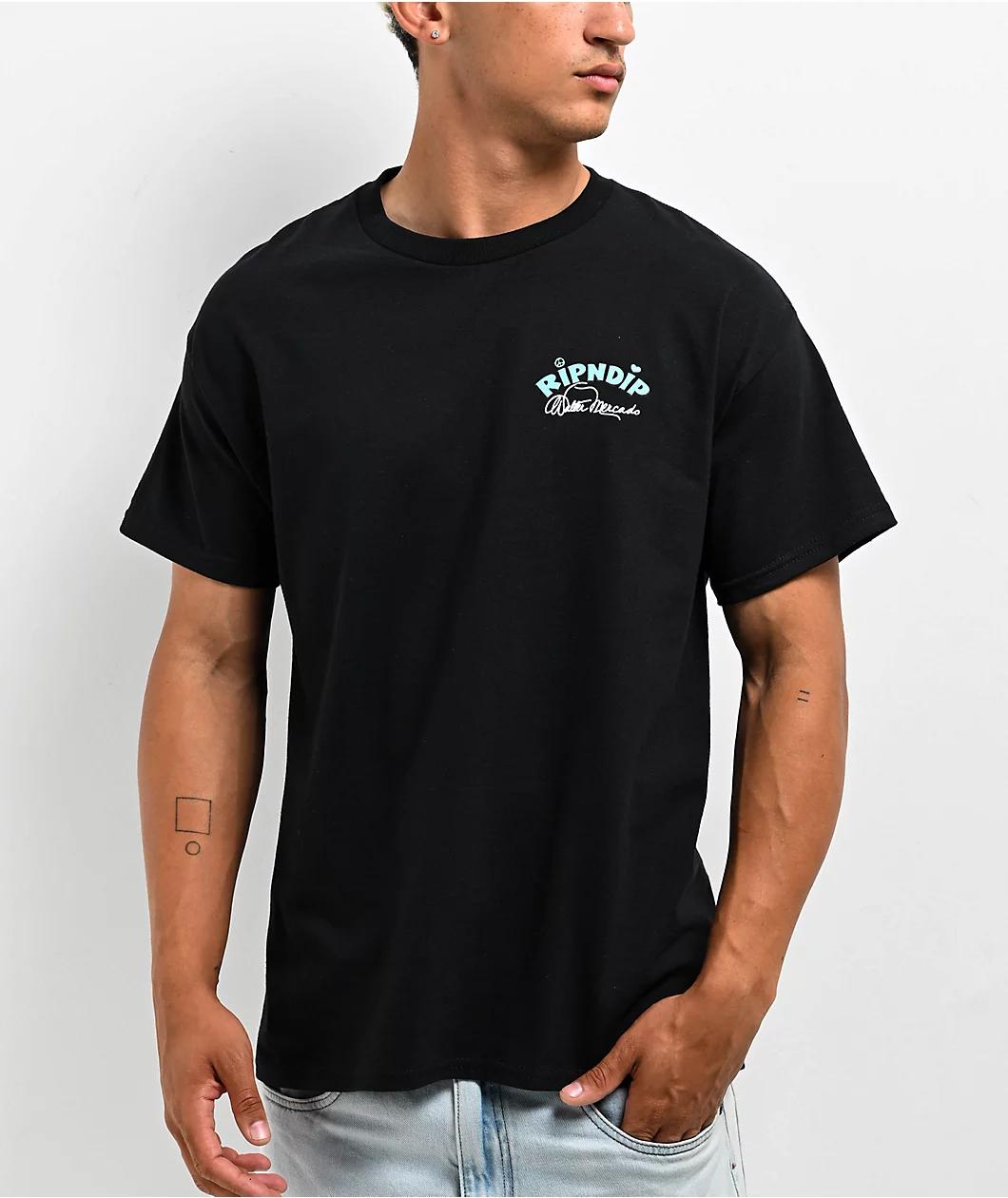 RIPNDIP x Walter Mercado Zodiac Mucho Black T-Shirt Product Image