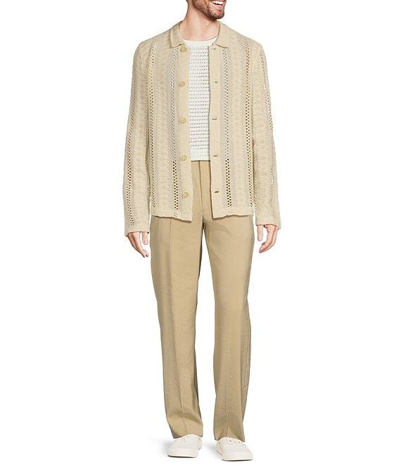 Murano Crocodile World Collection Slim Fit Pointelle Shirt Jacket Product Image