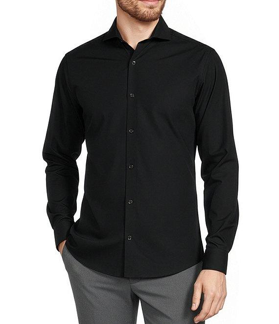 Murano Wardrobe Essentials Slim Fit Solid Long Sleeve Woven Shirt Product Image
