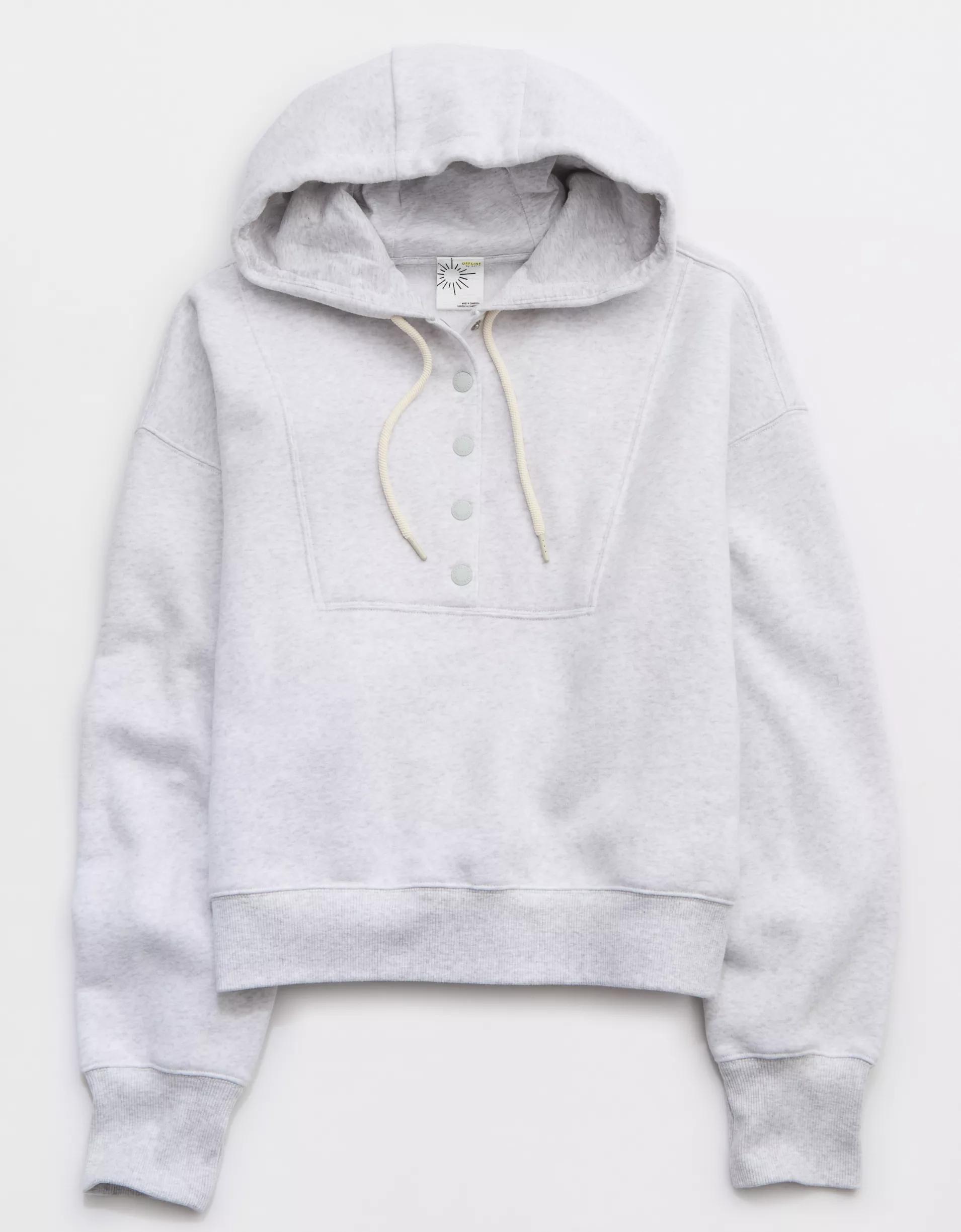 OFFLINE By Aerie Cloud Fleece Snap Front Hoodie Product Image