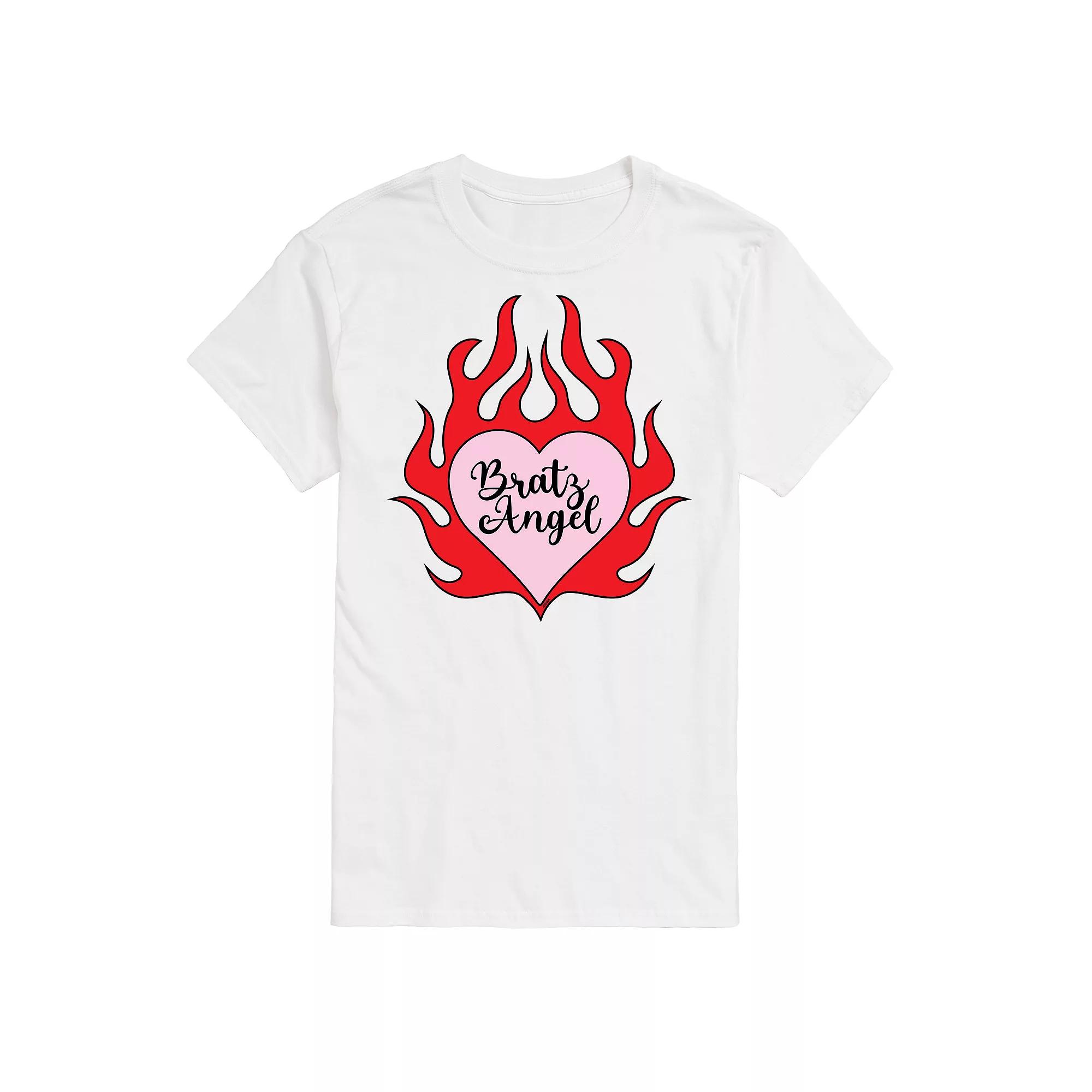 Men's Bratz Angel Flaming Heart Graphic Tee,  Product Image