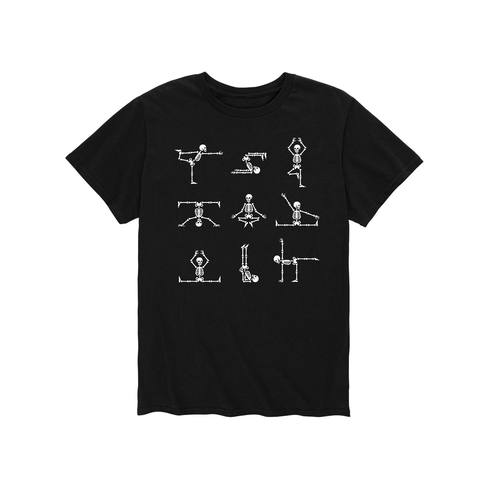 Men's Skeleton Yoga Poses Tee,  Product Image