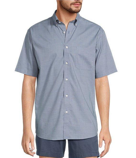 Gold Label Roundtree & Yorke Non-Iron Short Sleeve Gingham Print Sport Shirt Product Image