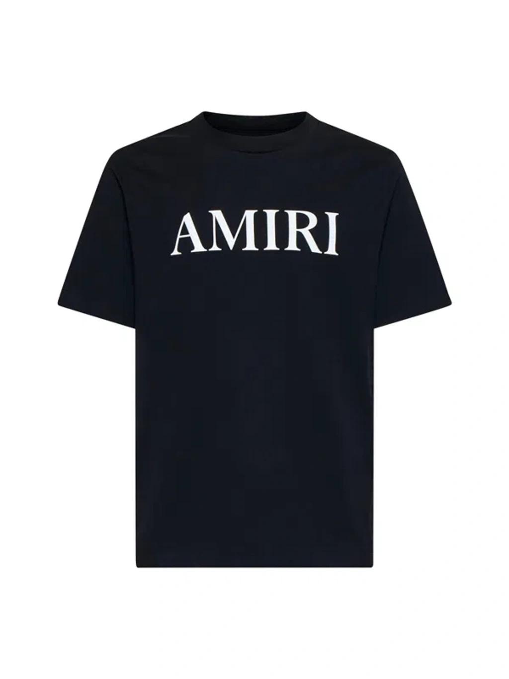 AMIRI Cotton T-shirt With Logo Print In Black Product Image