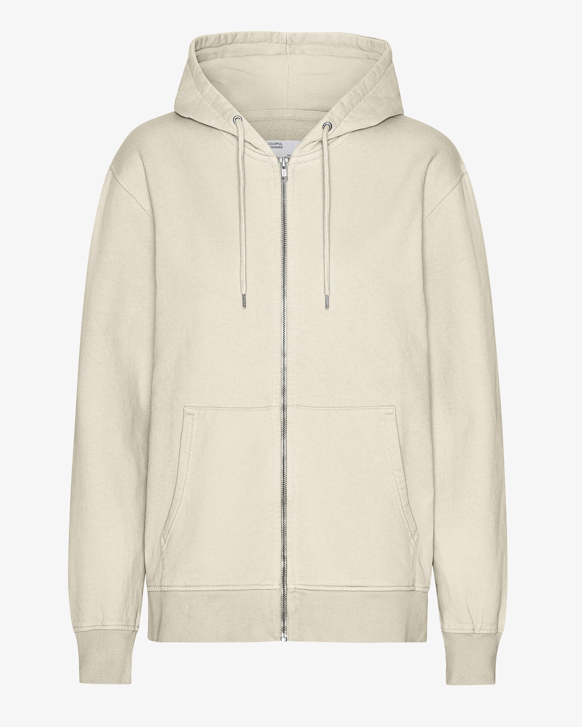 Classic Organic Zip Hood - Ivory White Product Image