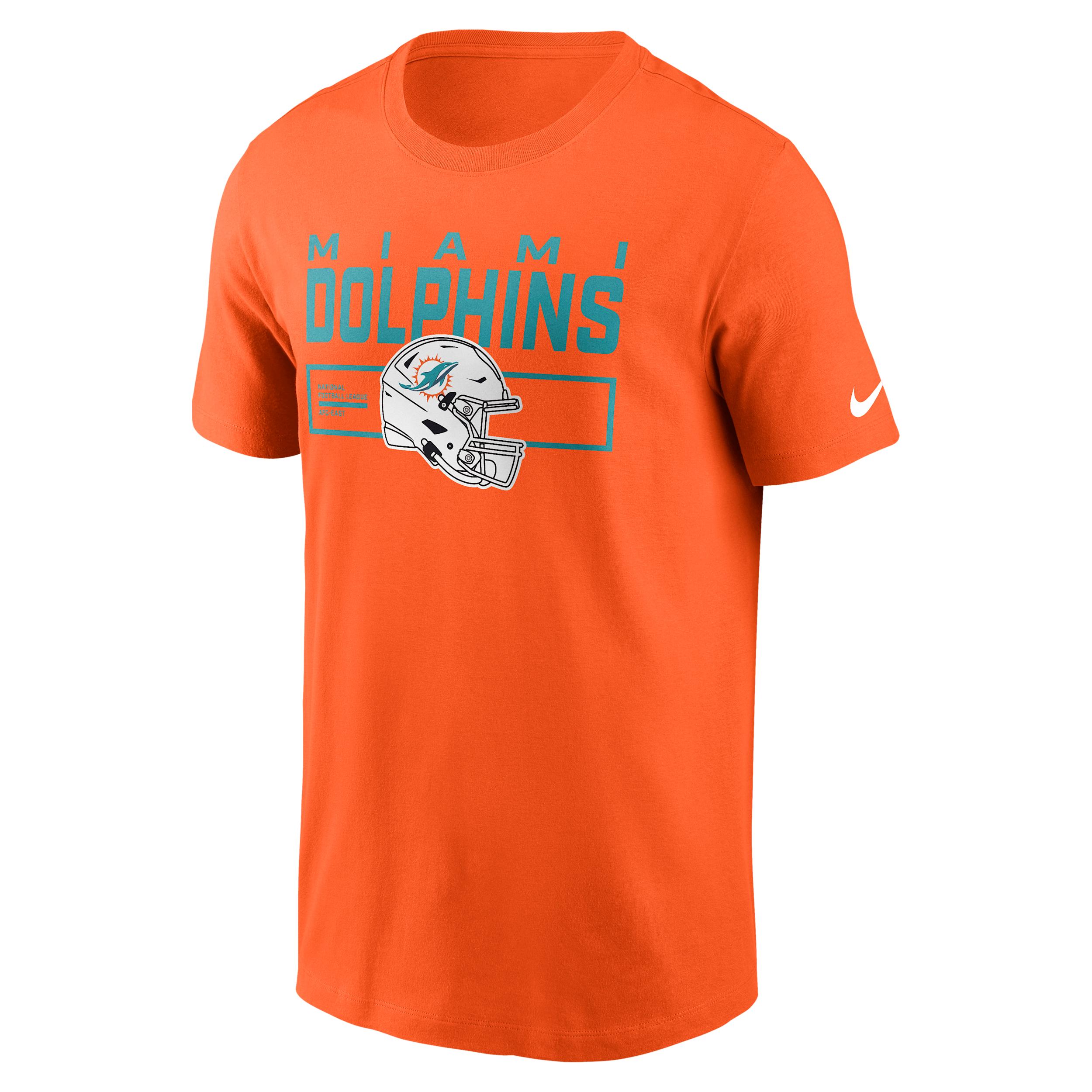 Miami Dolphins Helmet Essential Nike Mens NFL T-Shirt | N19989N9P-LQC Product Image