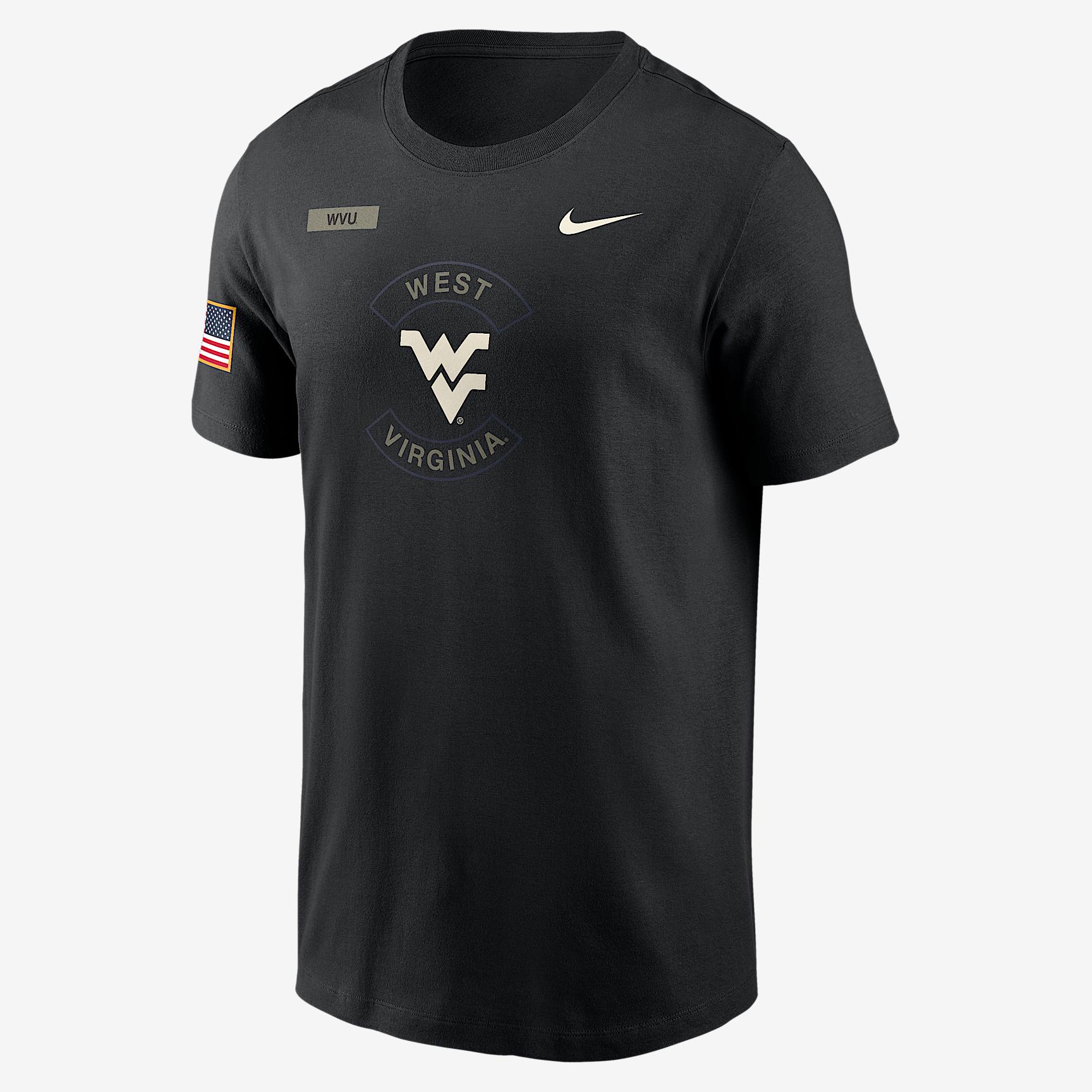 West Virginia Military Appreciation Nike Mens Dri-FIT College T-Shirt | 02ET00AWVN-5MV Product Image