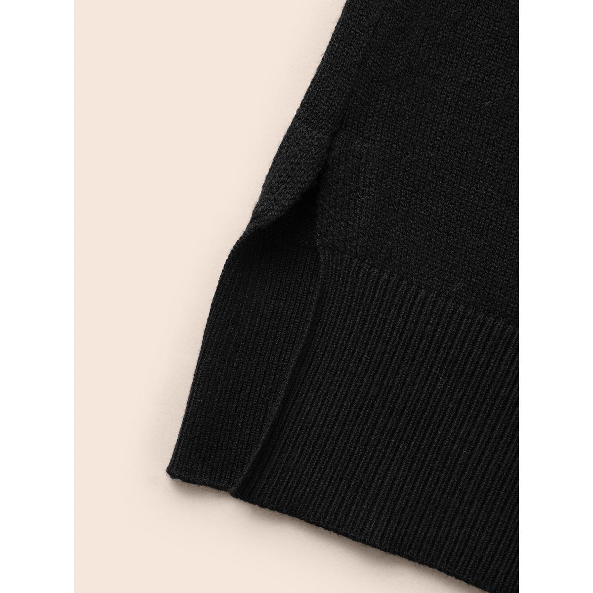 Plus Size Supersoft Essentials Contrast Trim Hooded Cardigan Black Women Casual Loose Long Sleeve Everyday Cardigans BloomChic 18-20/2X Product Image