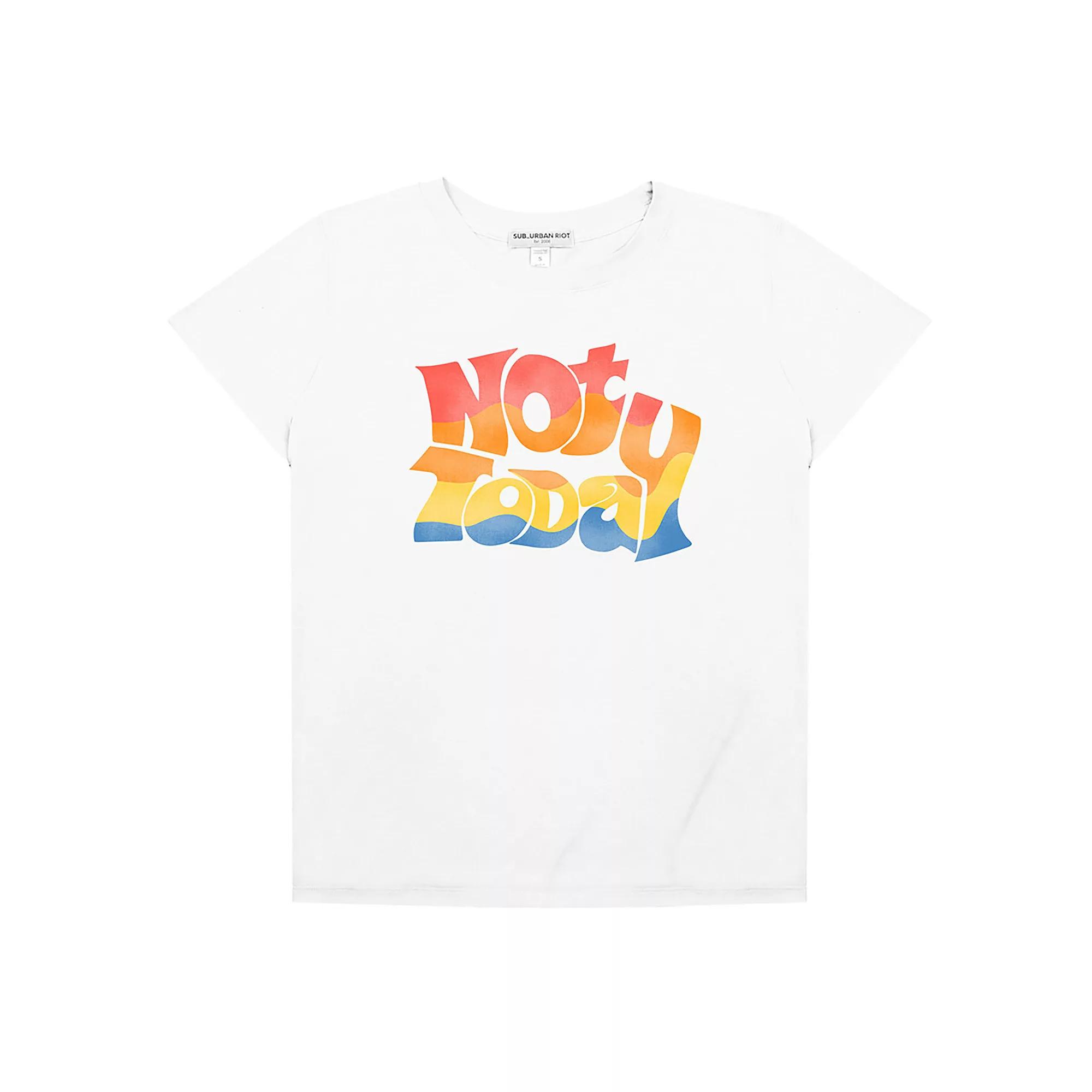 Women's Suburban Riot Not Today Rainbow Loose Fit Graphic Tee, Girl's,  Product Image