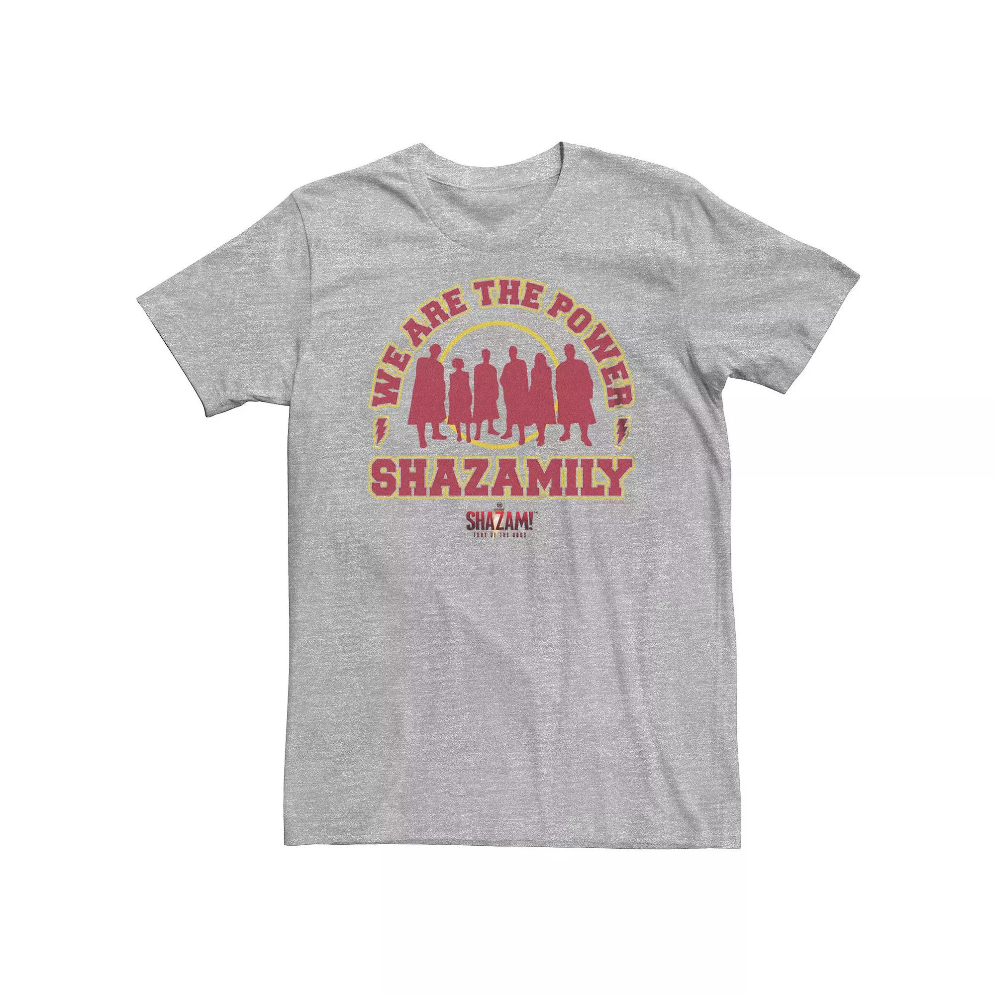Big & Tall Shazam Fury Of The Gods The Shazamily Collegiate Logo Tee, Men's,  Product Image