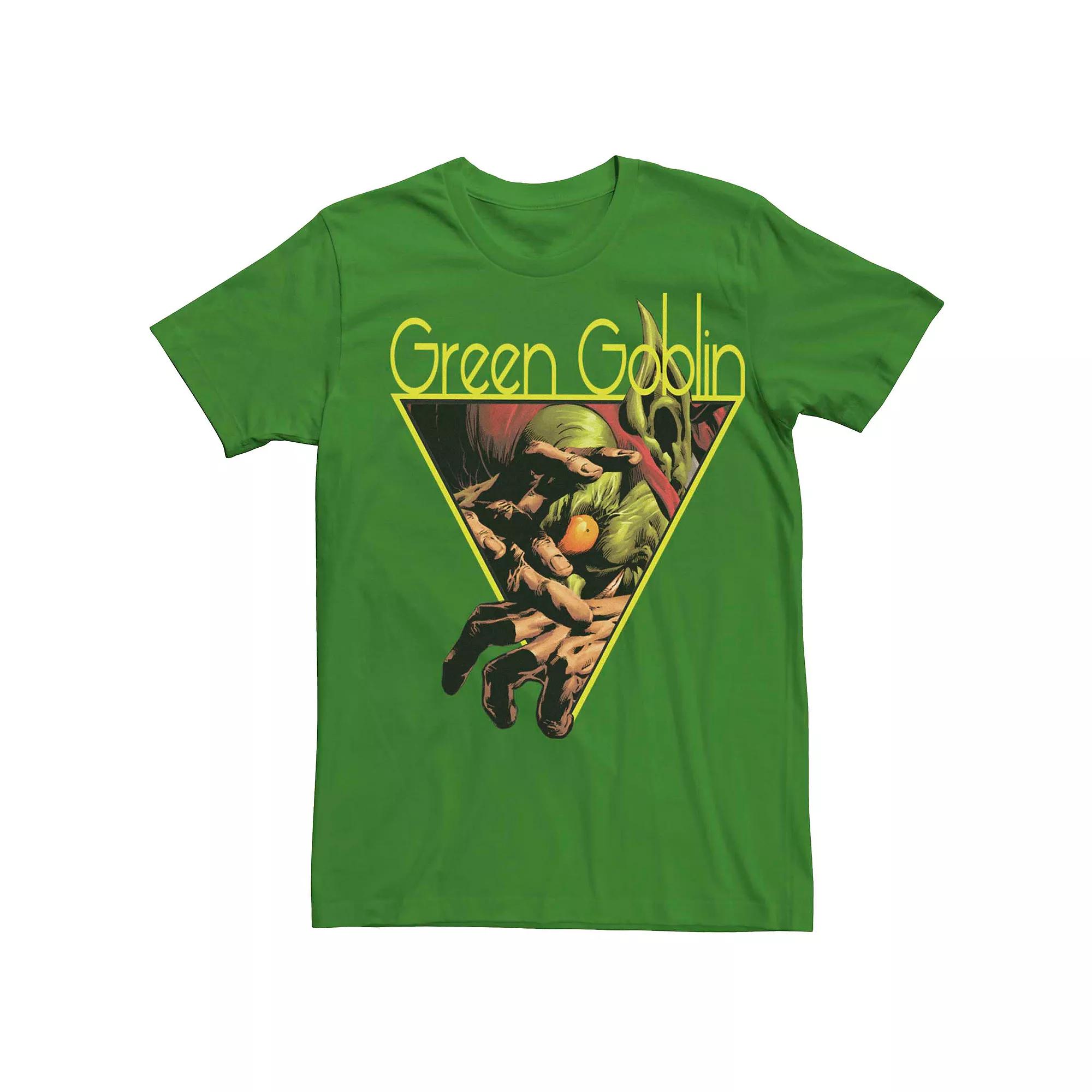 Men's Marvel Retro Green Goblin Triangle Tee, Size: Large, Kelly Product Image