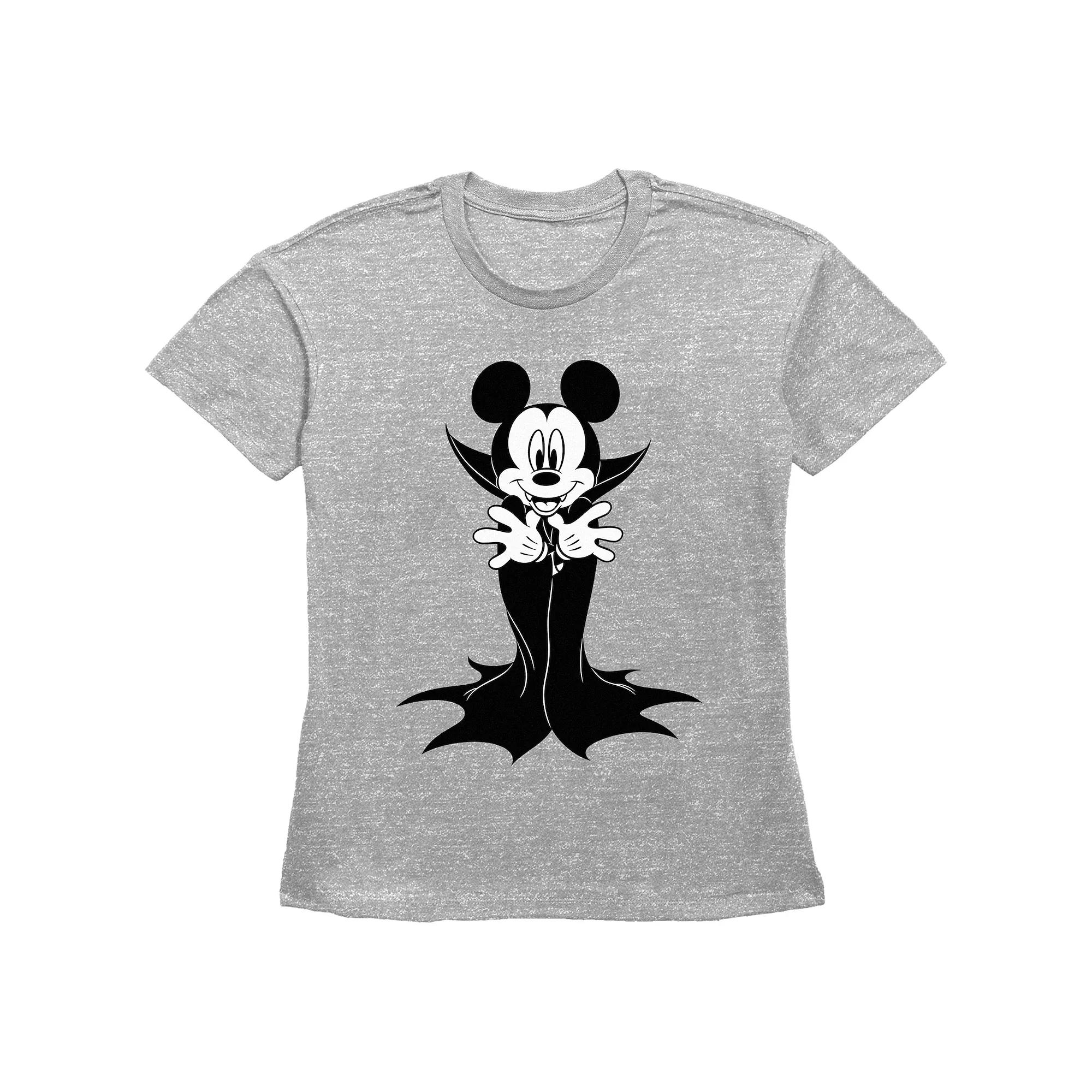 Disney's Mickey Mouse Juniors' In Vampire Costume Graphic Tee, Women's, Size: Large, Grey Gray Product Image