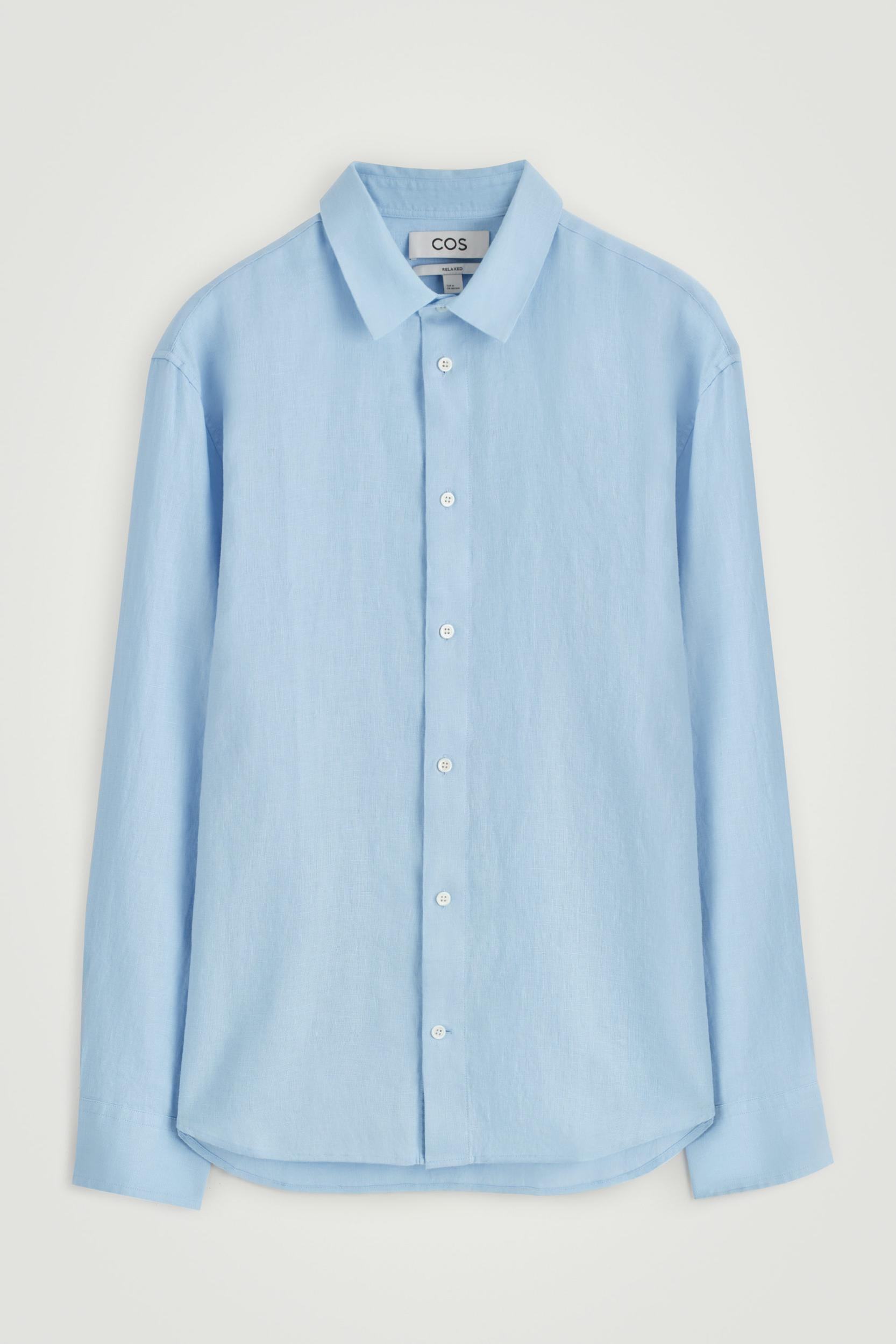 RELAXED LINEN LONG-SLEEVED SHIRT Product Image