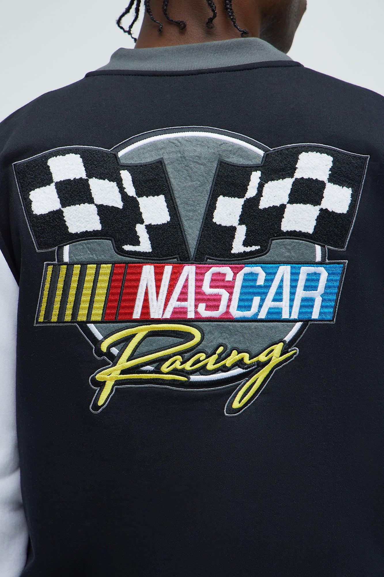 Nascar Racing Varsity Jacket - Black/White Product Image
