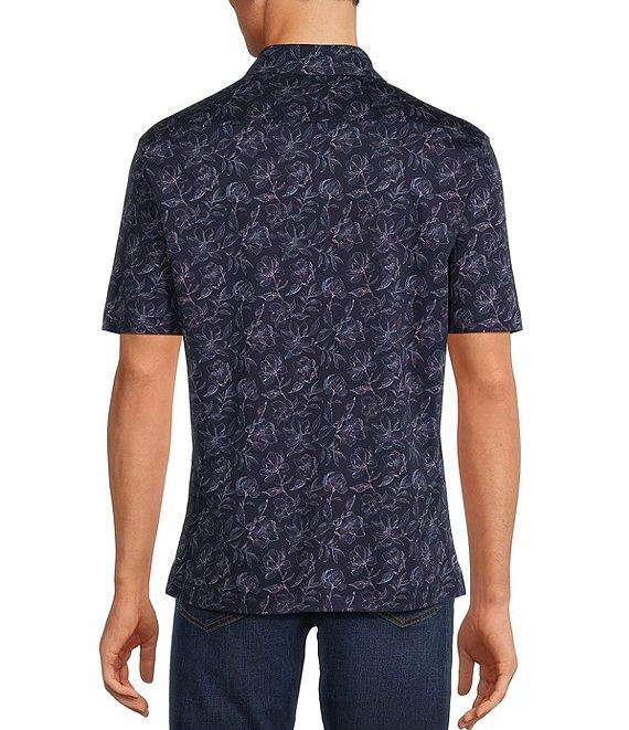 Hart Schaffner Marx The Mr. Classic Collection Short Sleeve Floral Print Coatfront Shirt Product Image