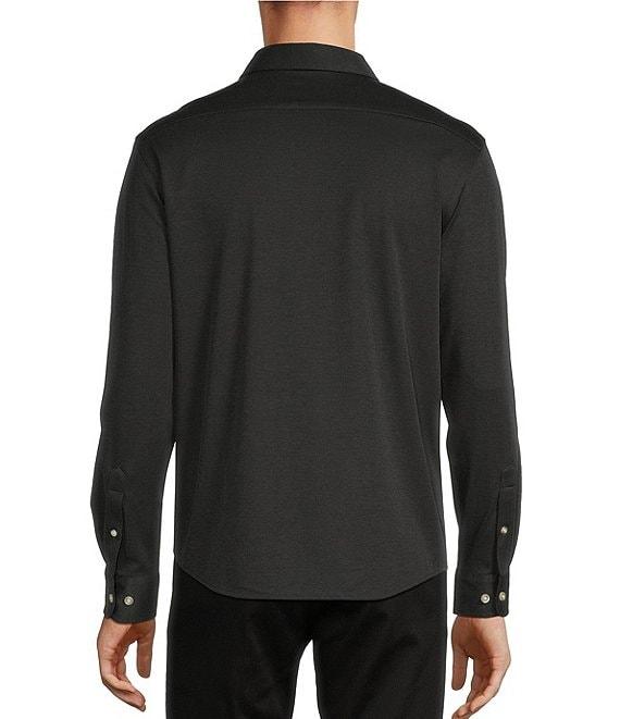 Roundtree & Yorke TravelSmart Easy Care Long Sleeve Textured Jacquard Coat Front Shirt Product Image