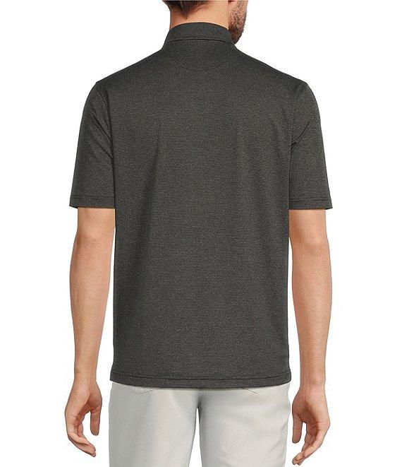 Hart Schaffner Marx Short Sleeve Luxury Performance Texture Polo Shirt Product Image