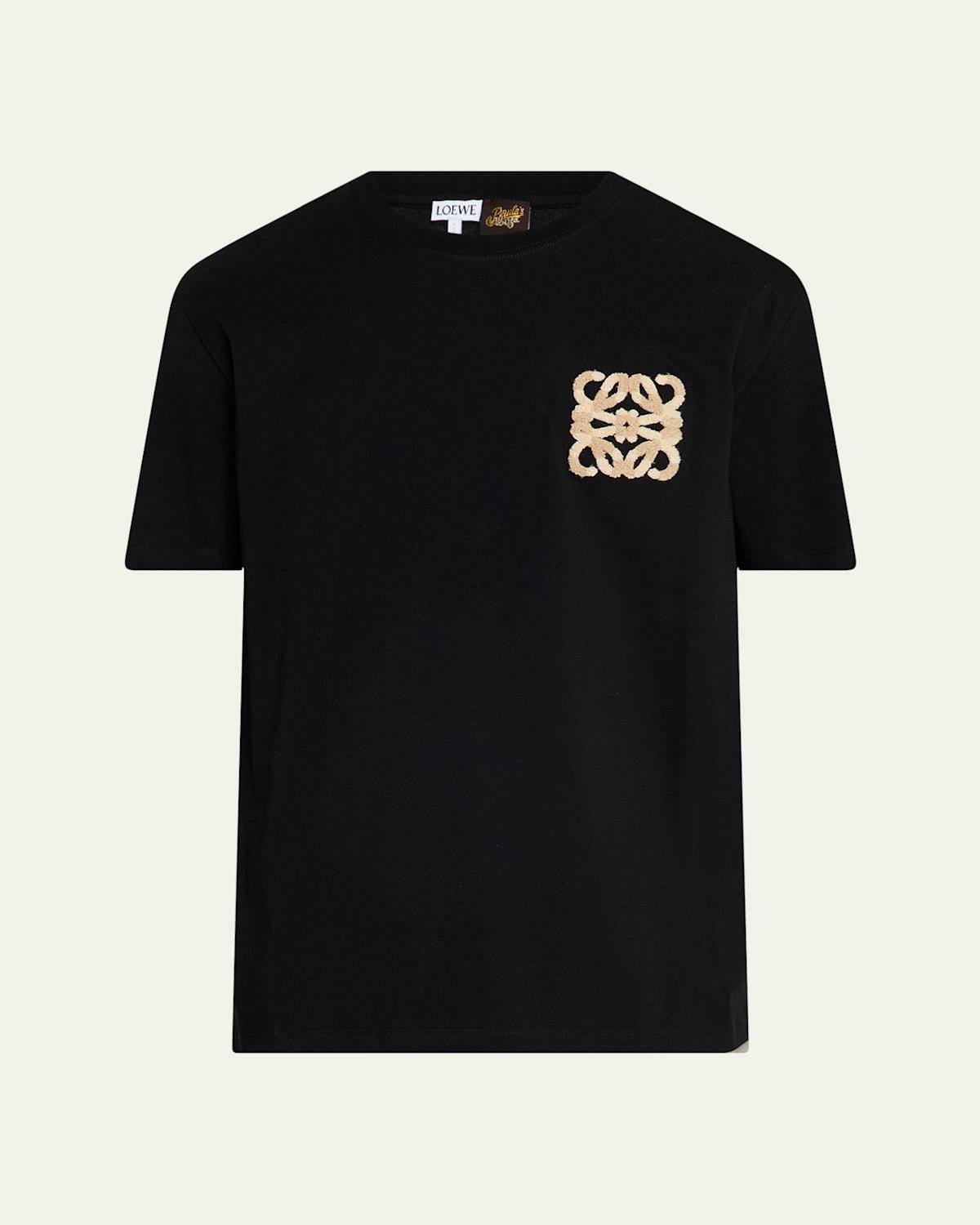 Mens Flocked Anagram Logo Jersey T-Shirt Product Image
