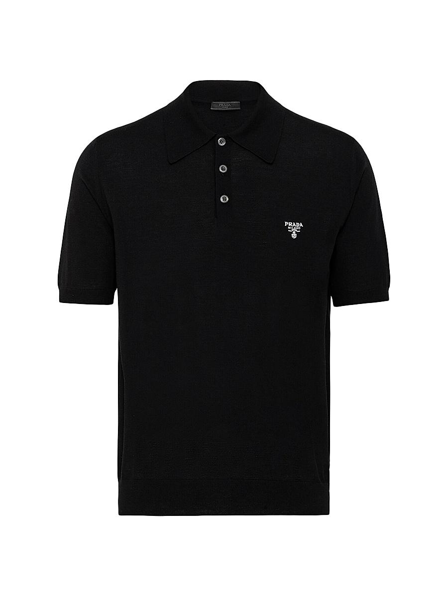 Mens Superfine Wool Polo Shirt Product Image