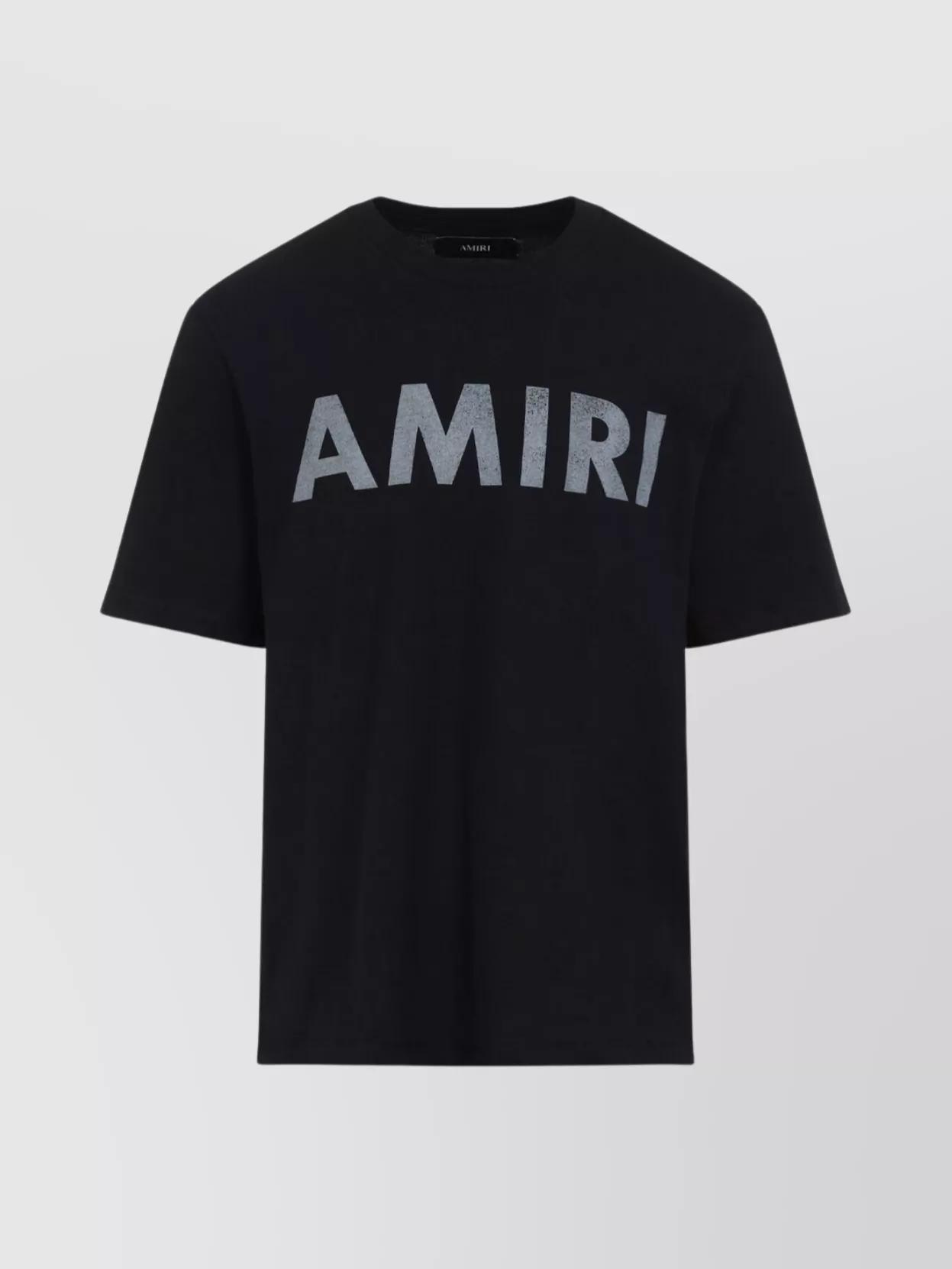 AMIRI Black Cotton T-shirt With Bold Logo Statement Product Image