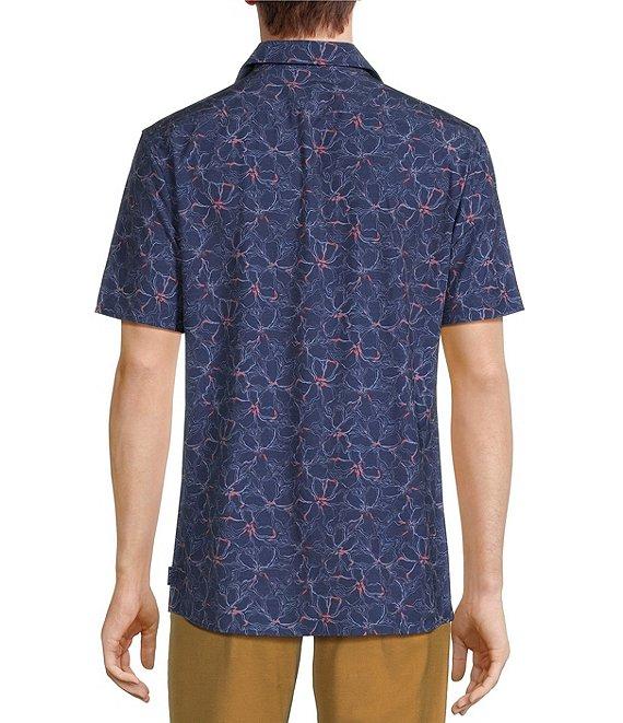 Rowm Rec + Relax Short Sleeve Performance Sketch Floral Print Shirt Product Image