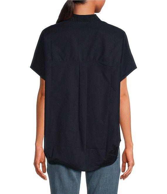 French Connection Cele Rhodes Point Collar Neck Short Sleeve Shirt Product Image