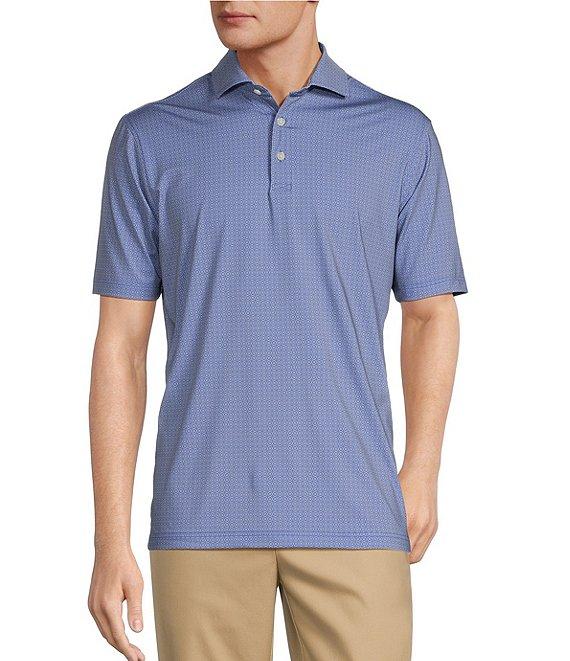 Hart Schaffner Marx Luxury Performance Short Sleeve Geo Floral Polo Shirt Product Image